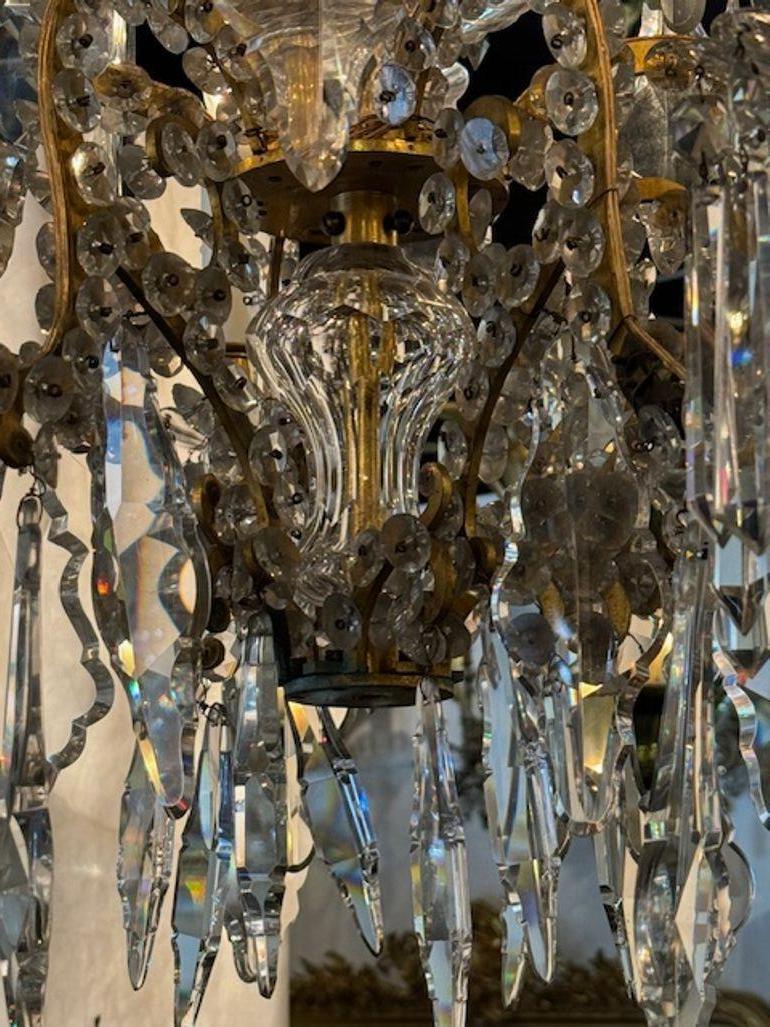 Lampadario in cristallo e bronzo Baccarat del XIX secolo in vendita 3