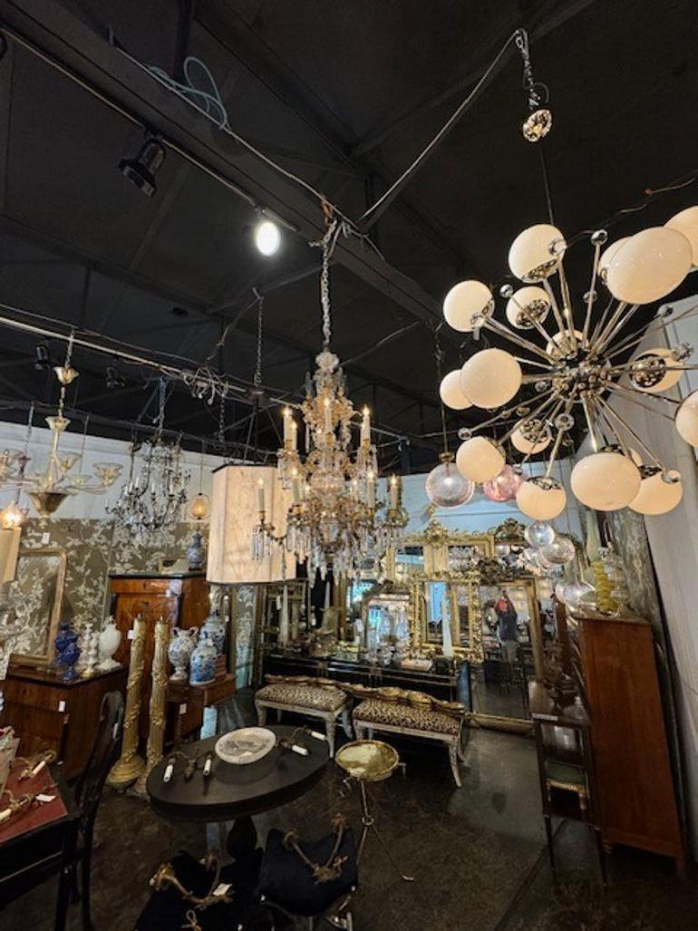 Lampadario in cristallo e bronzo Baccarat del XIX secolo in vendita 4