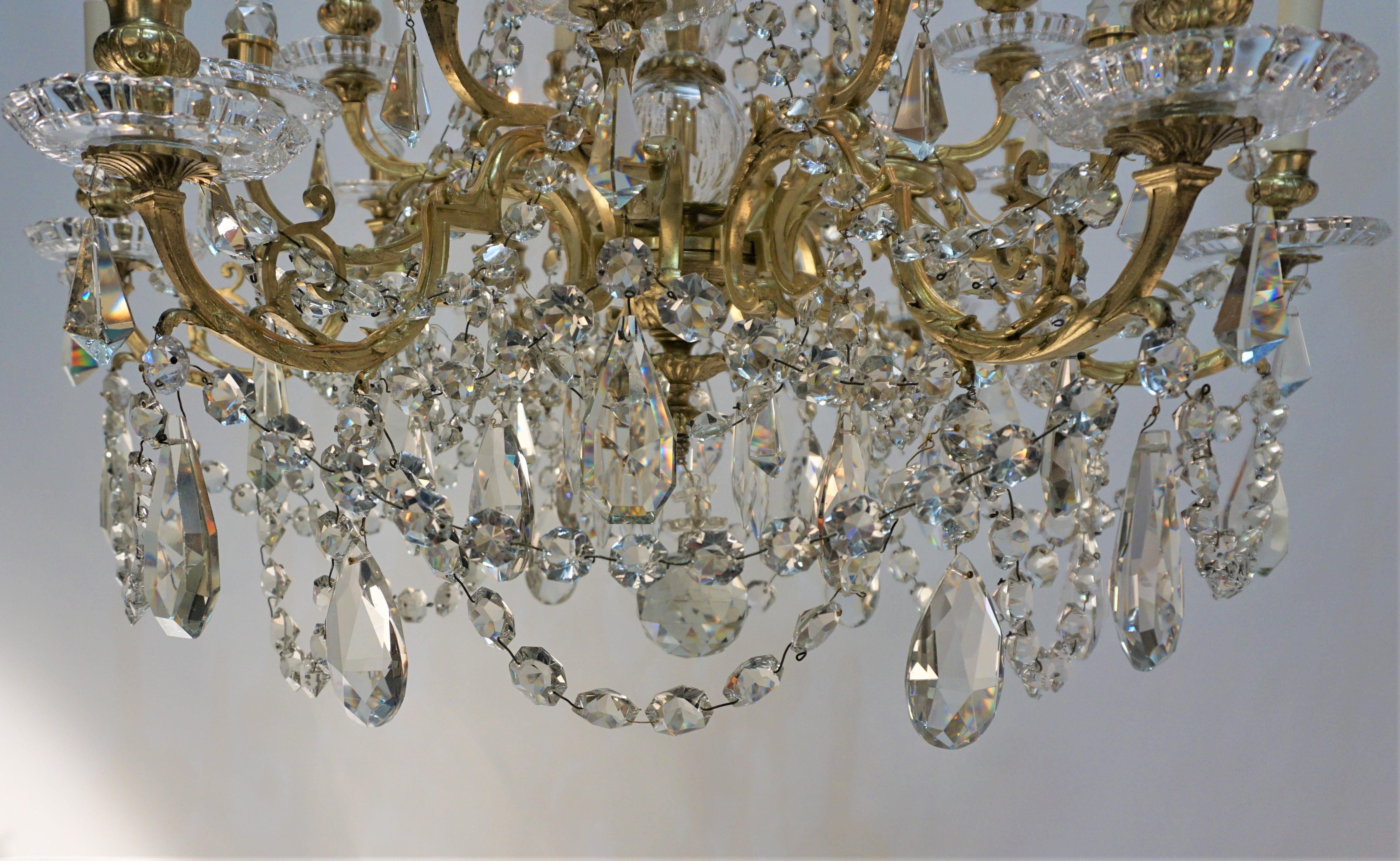 19th Century Baccarat Crystal Chandelier 2