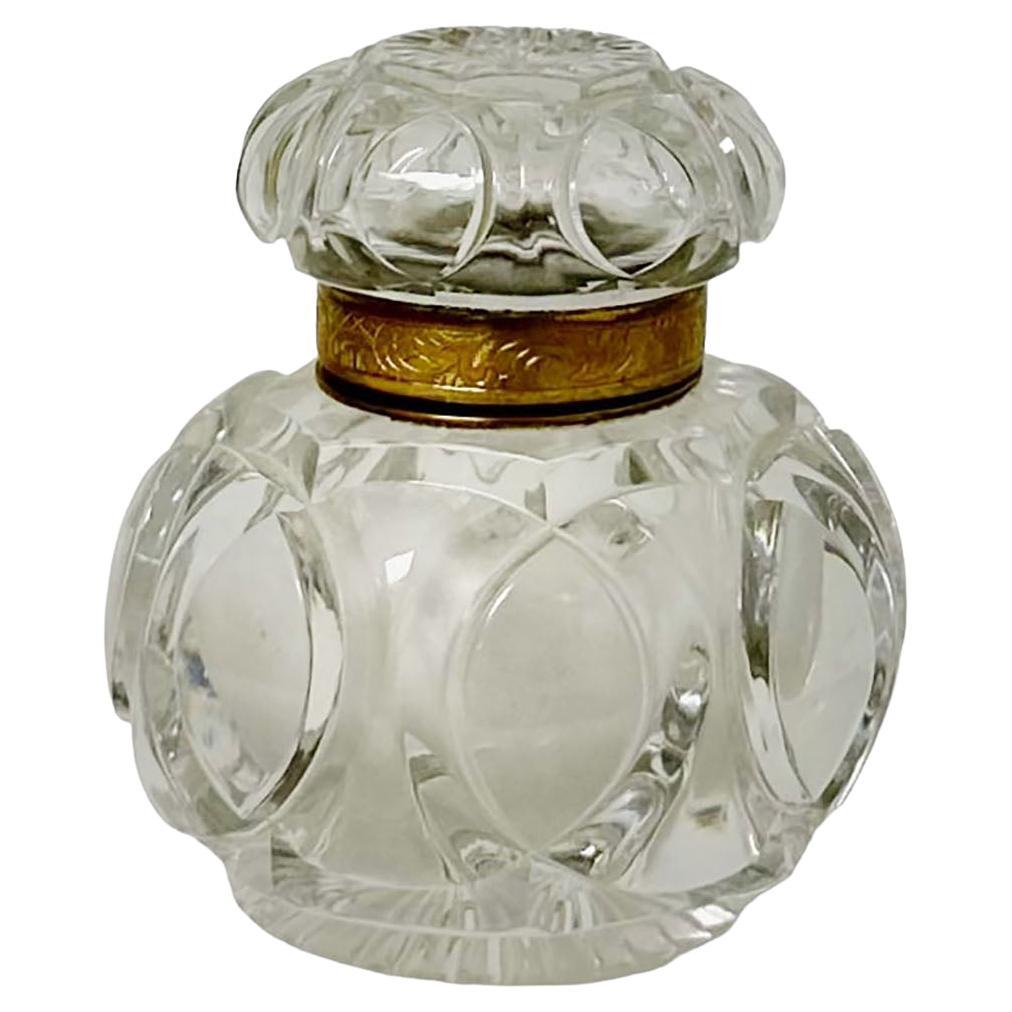 19th Century Baccarat Inkwell
