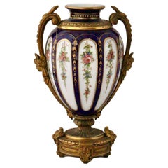 19th Century Baccarat Opaline Glass and Ormolu-Mounted Vase
