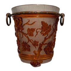 19th Century Baccarat Ormolu Mounted Grape Vine Pattern Ice or Champagne Bucket