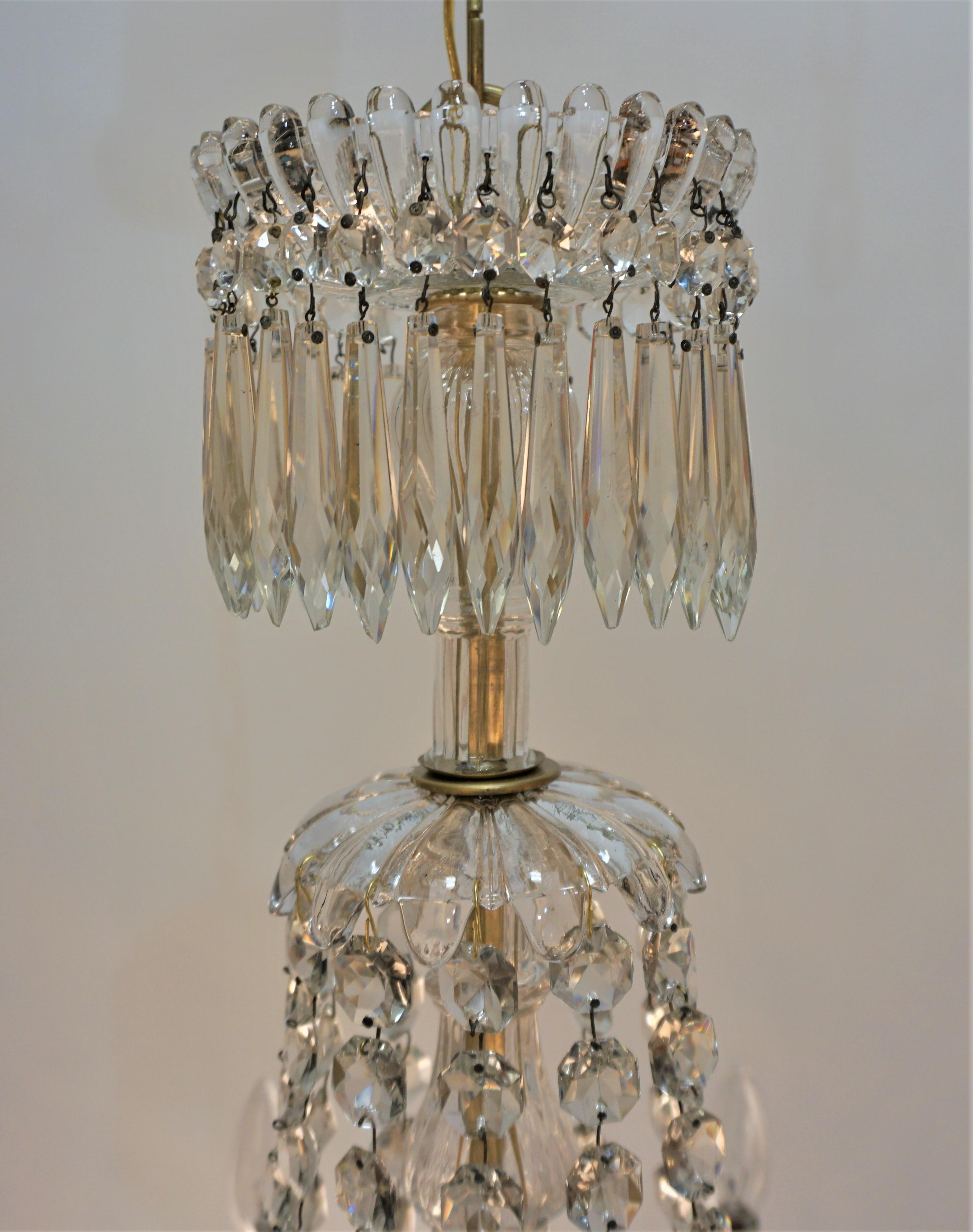 19th Century Baccarat Style Crystal Chandelier For Sale 6