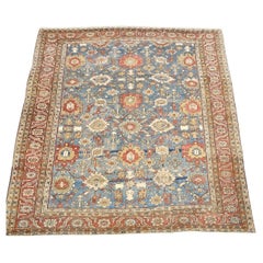 19th Century Bakshaish Rug (Bakhshayesh) 10 x 11.6 blue background