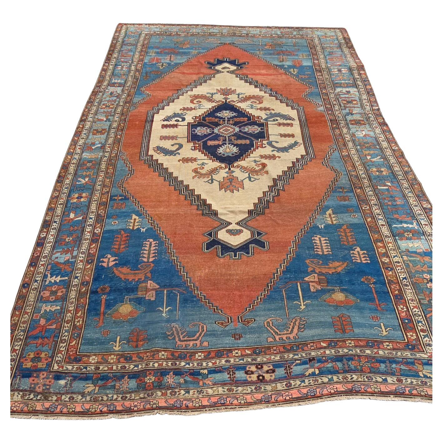 Bakshaish-Teppich (Bakhshayesh) aus dem 19. Jahrhundert 12,6x19,5