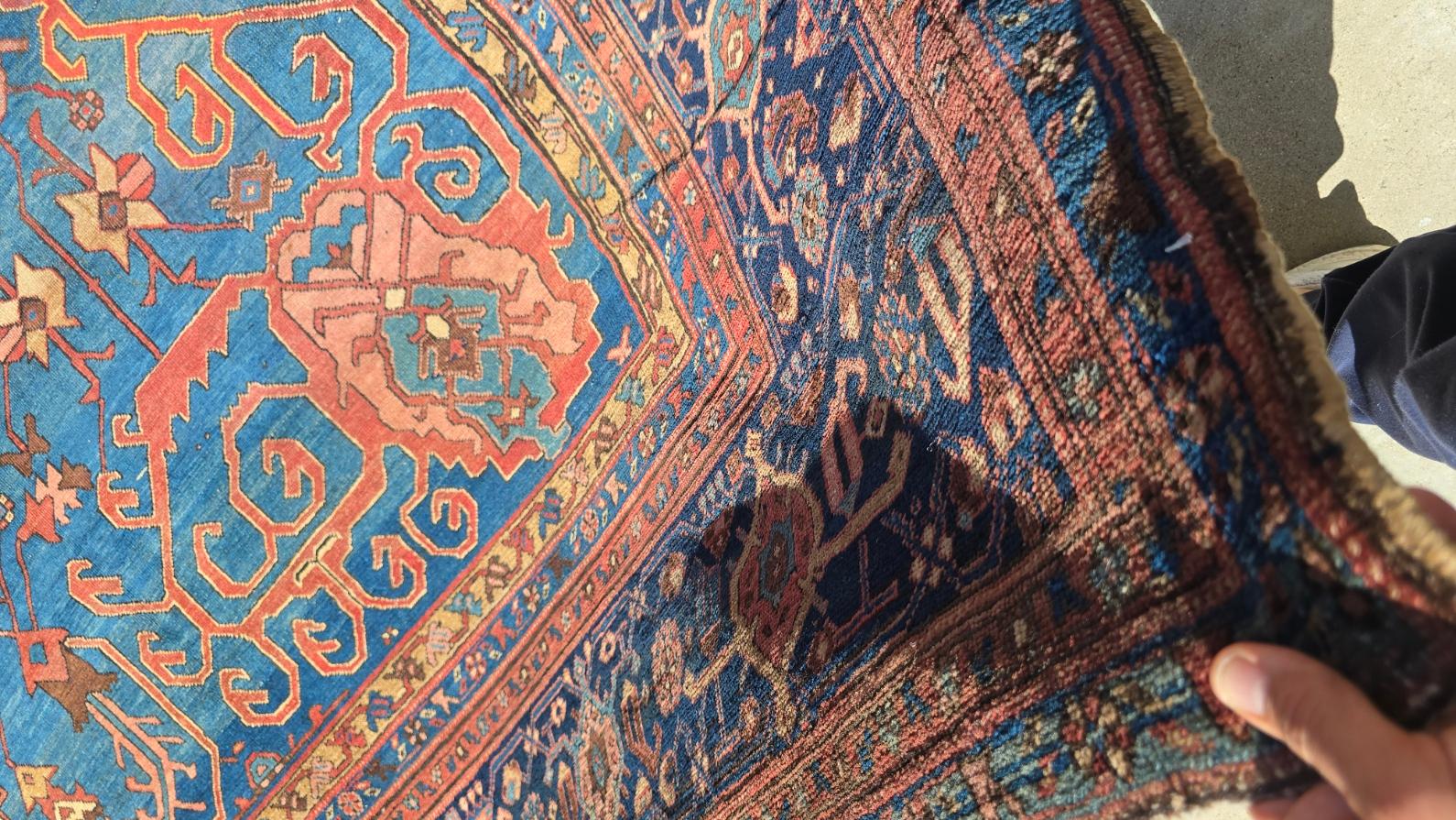 Lana Tappeto Bakshaish del XIX secolo (Bakhshayesh) 13,2x19,6 Dimensioni di un palazzo fatto per un re in vendita