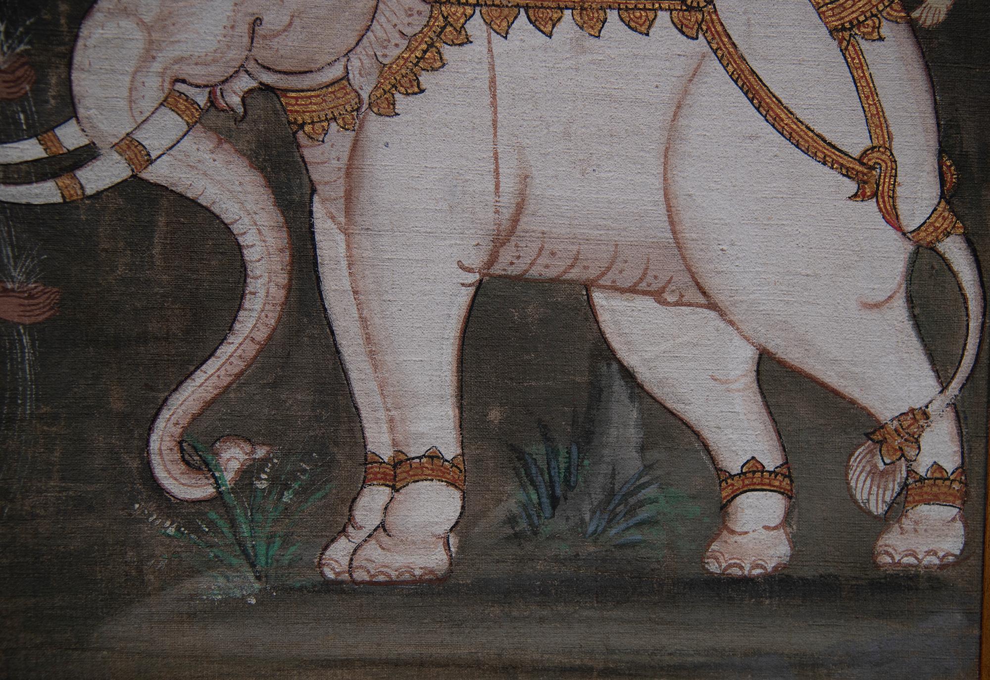 Other 19TH Century BALINESE Elephant Painting For Sale