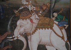 Peinture SCEnic-SCAPE ÉLÉPHANT BALINESE du 19ème siècle