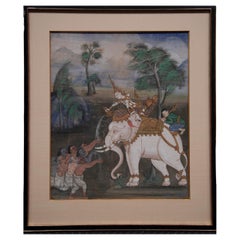 19TH Century BALINESE Elephant Painting