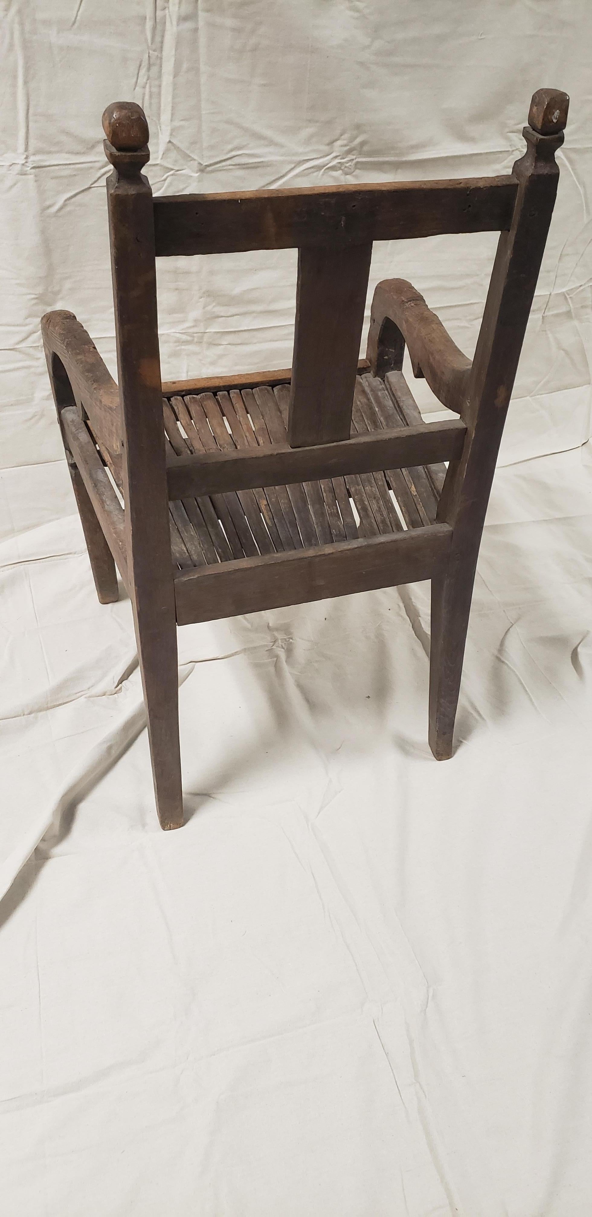 Other 19th Century Balinese Throne Chair with Cane Seat