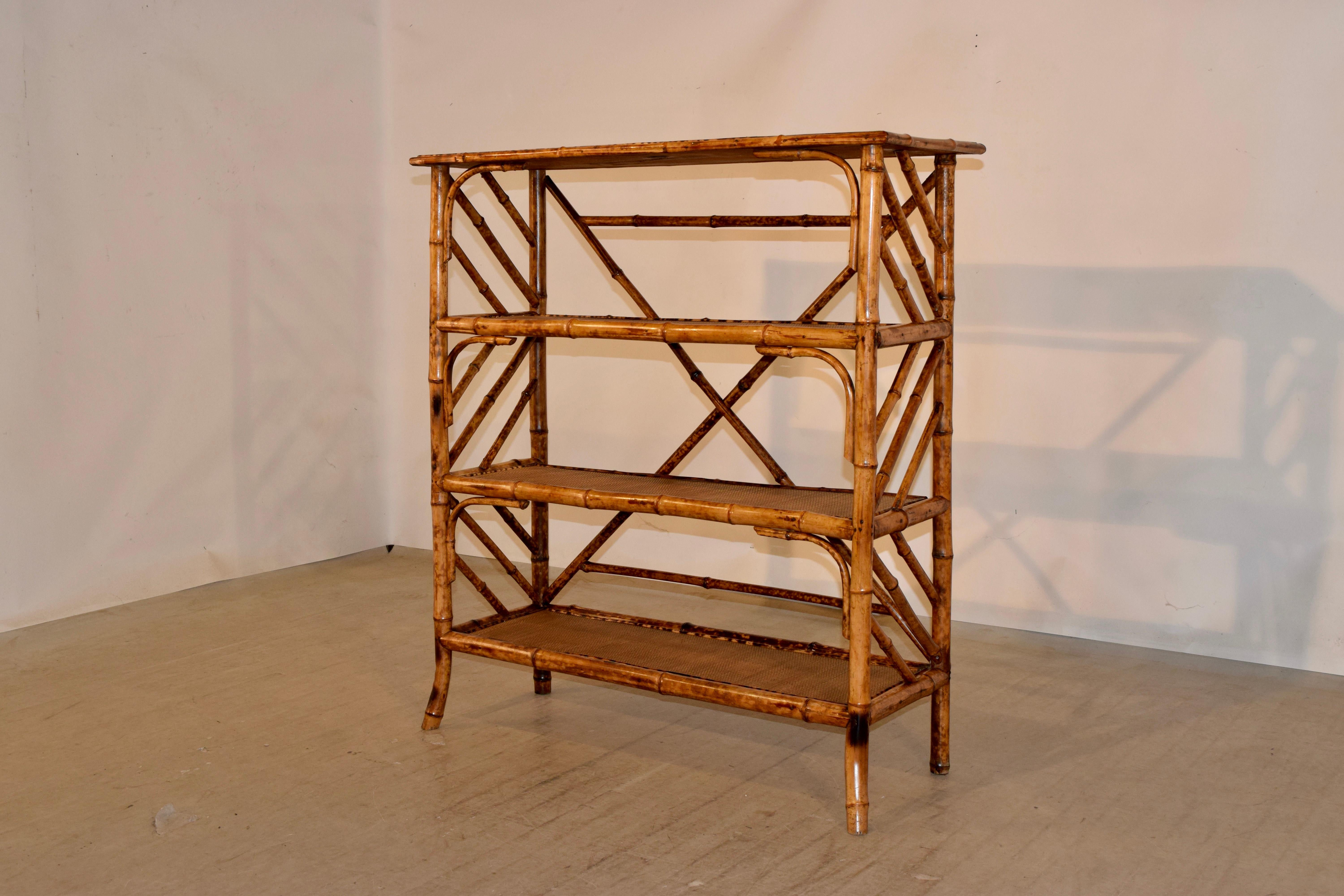 19th Century Bamboo Bookcase from France In Good Condition In High Point, NC
