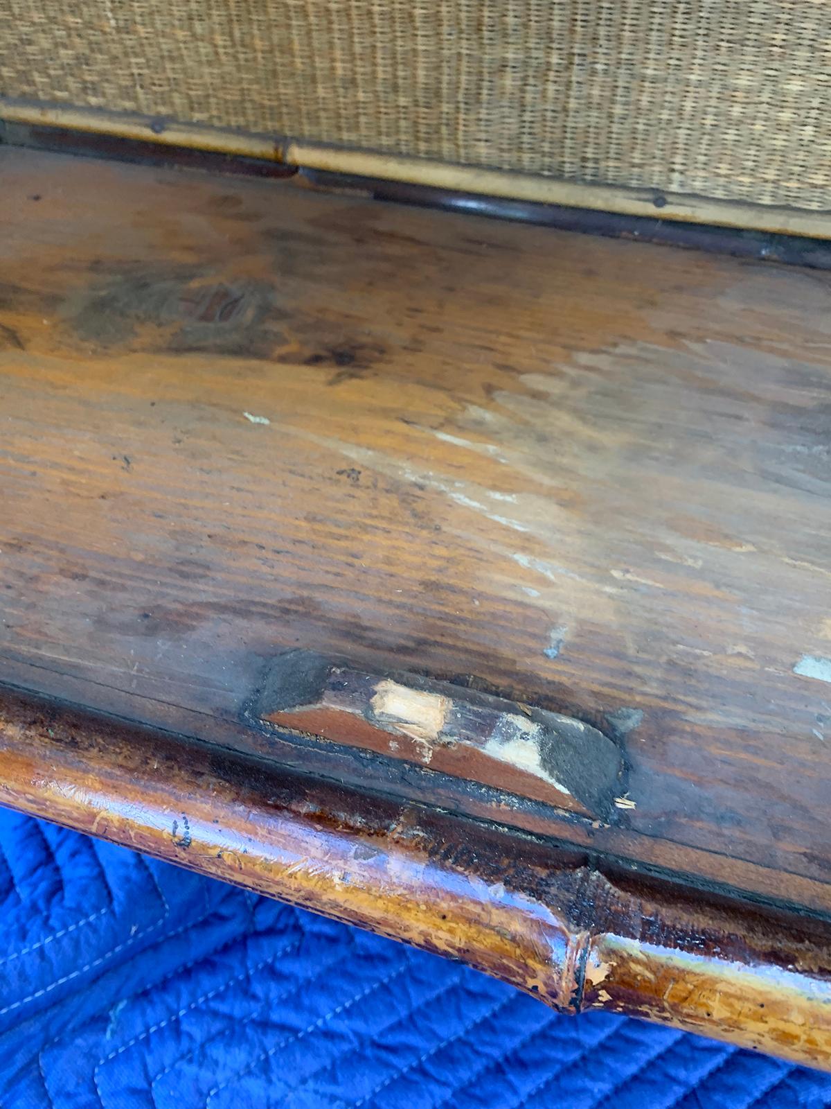 19th Century Bamboo Cabinet with Leather Book Spines as Doors 8