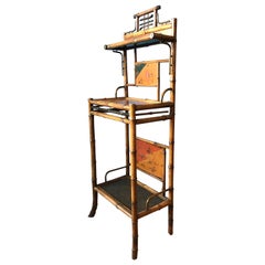 19th Century Bamboo Chinoiserie Etagere
