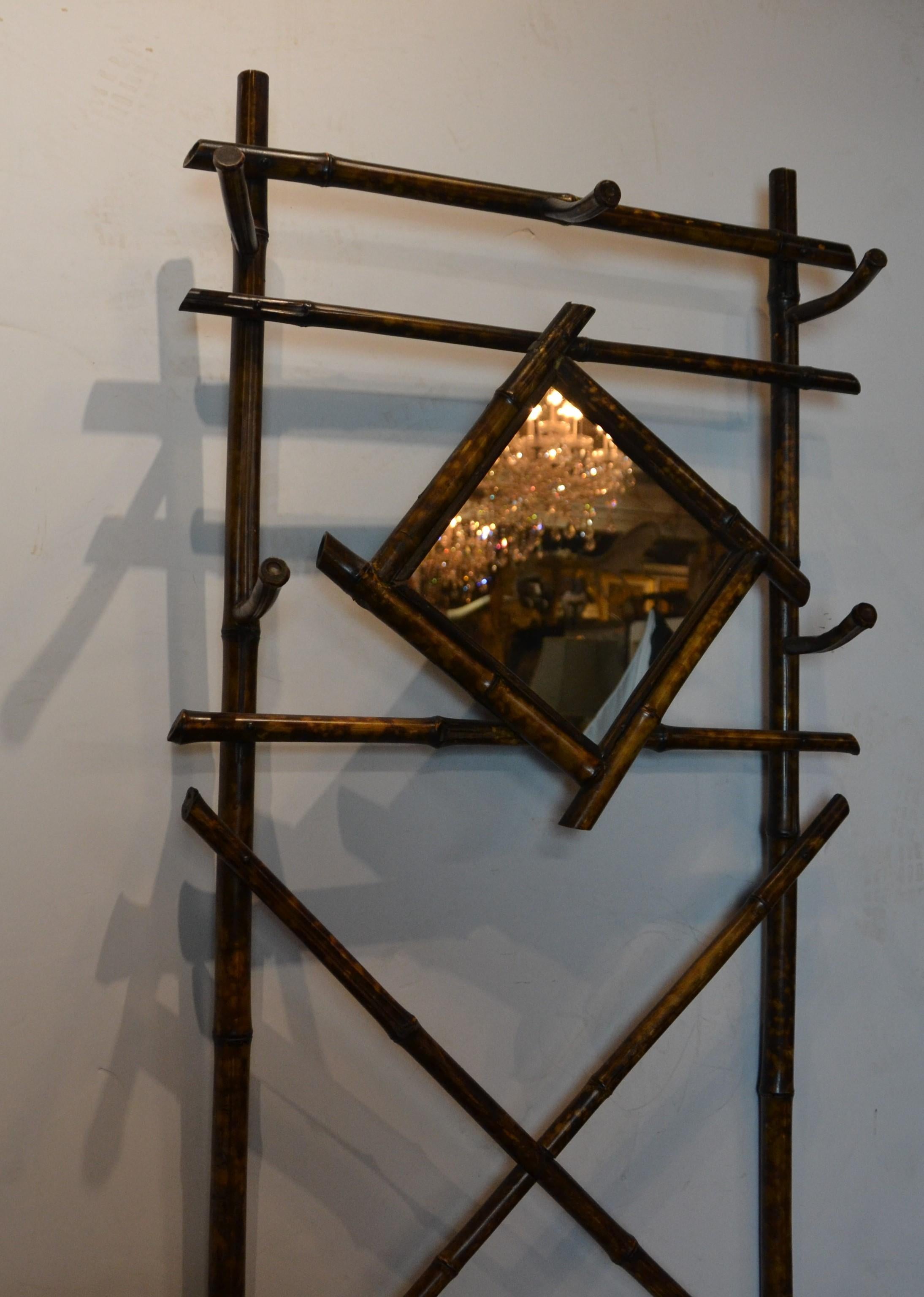 19th Century Bamboo Coat Rack In Good Condition In Pomona, CA