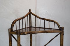 19th Century Bamboo Corner Shelf