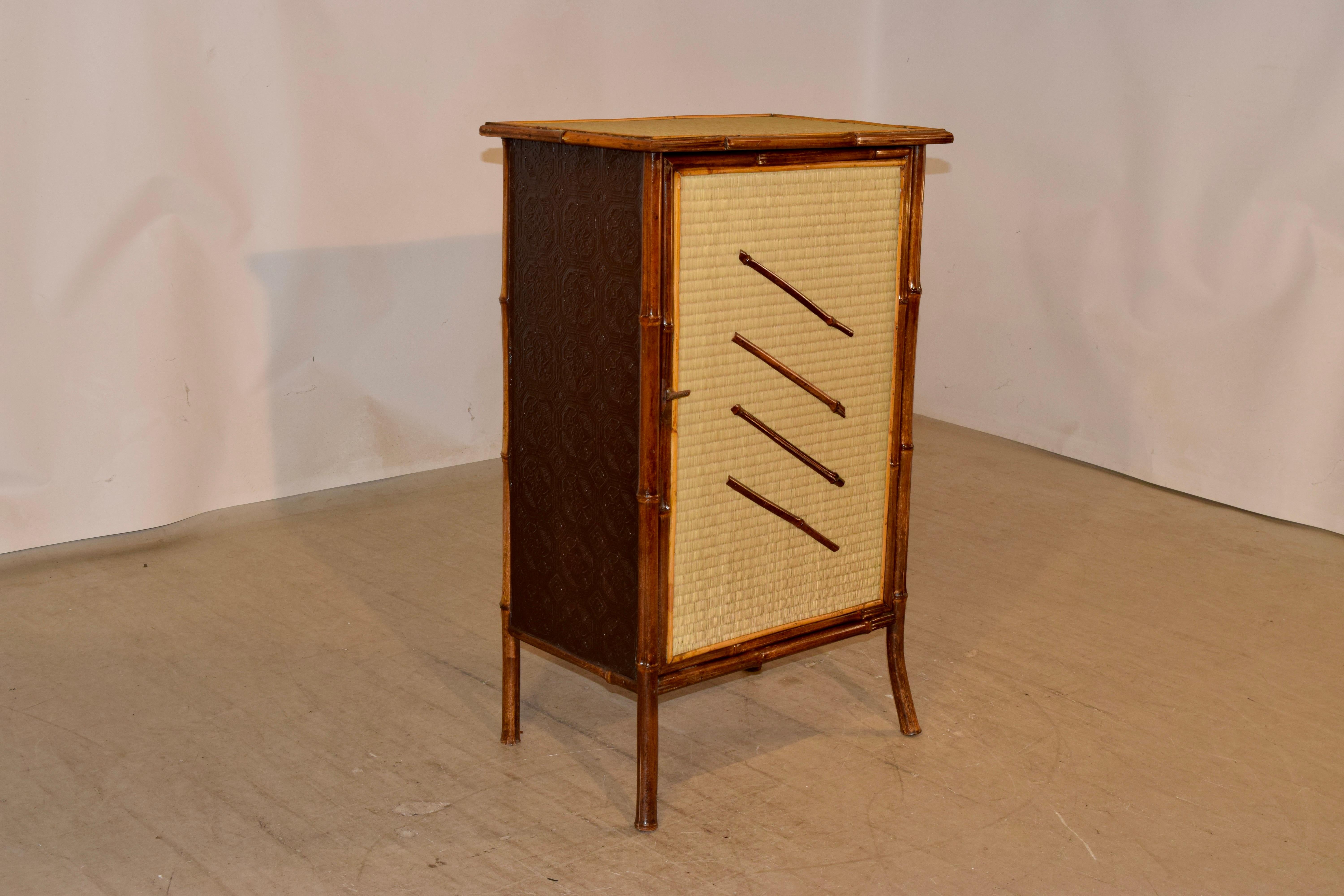 French 19th Century Bamboo Cupboard For Sale