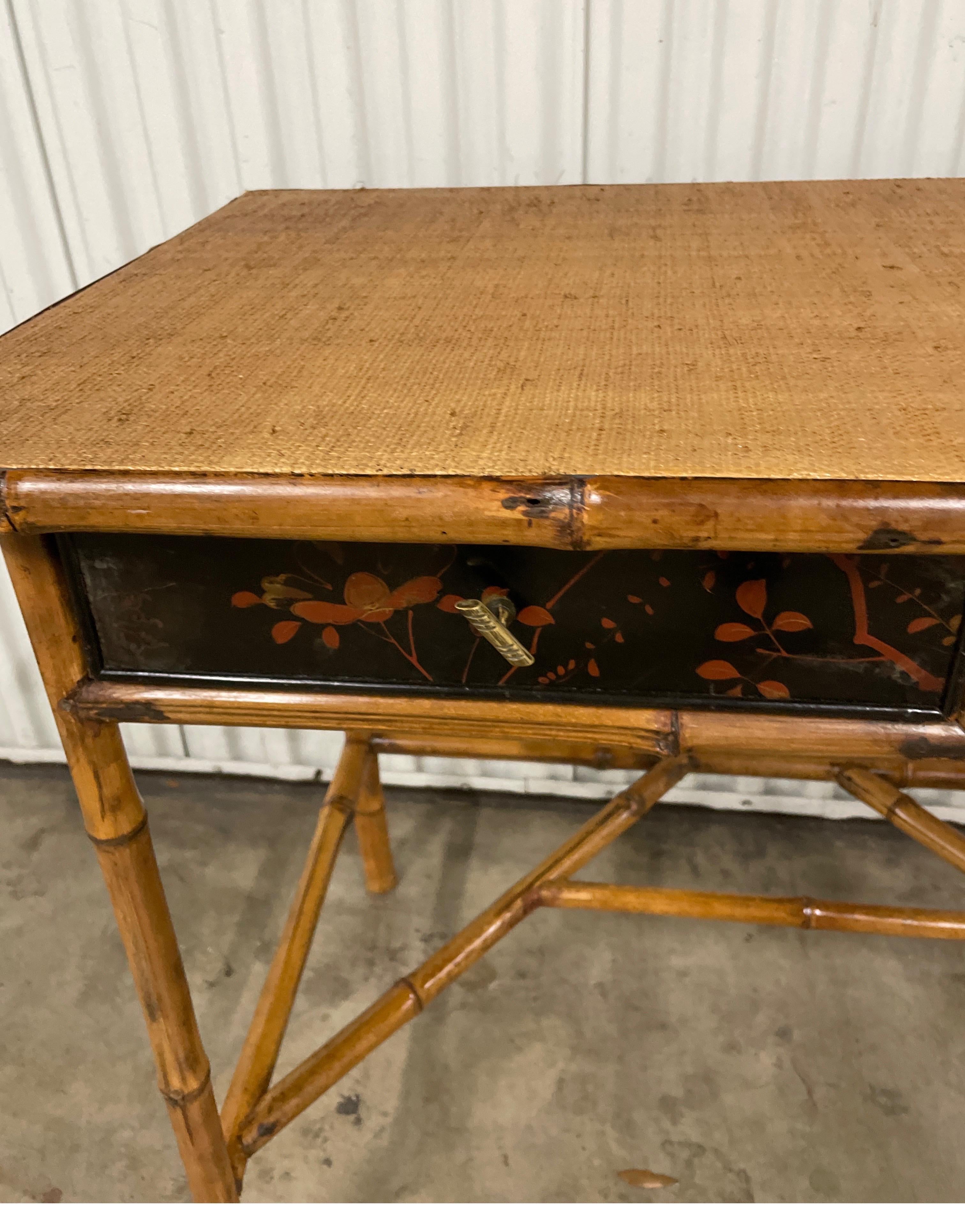 19th Century Bamboo Desk / Writing Table In Good Condition In West Palm Beach, FL