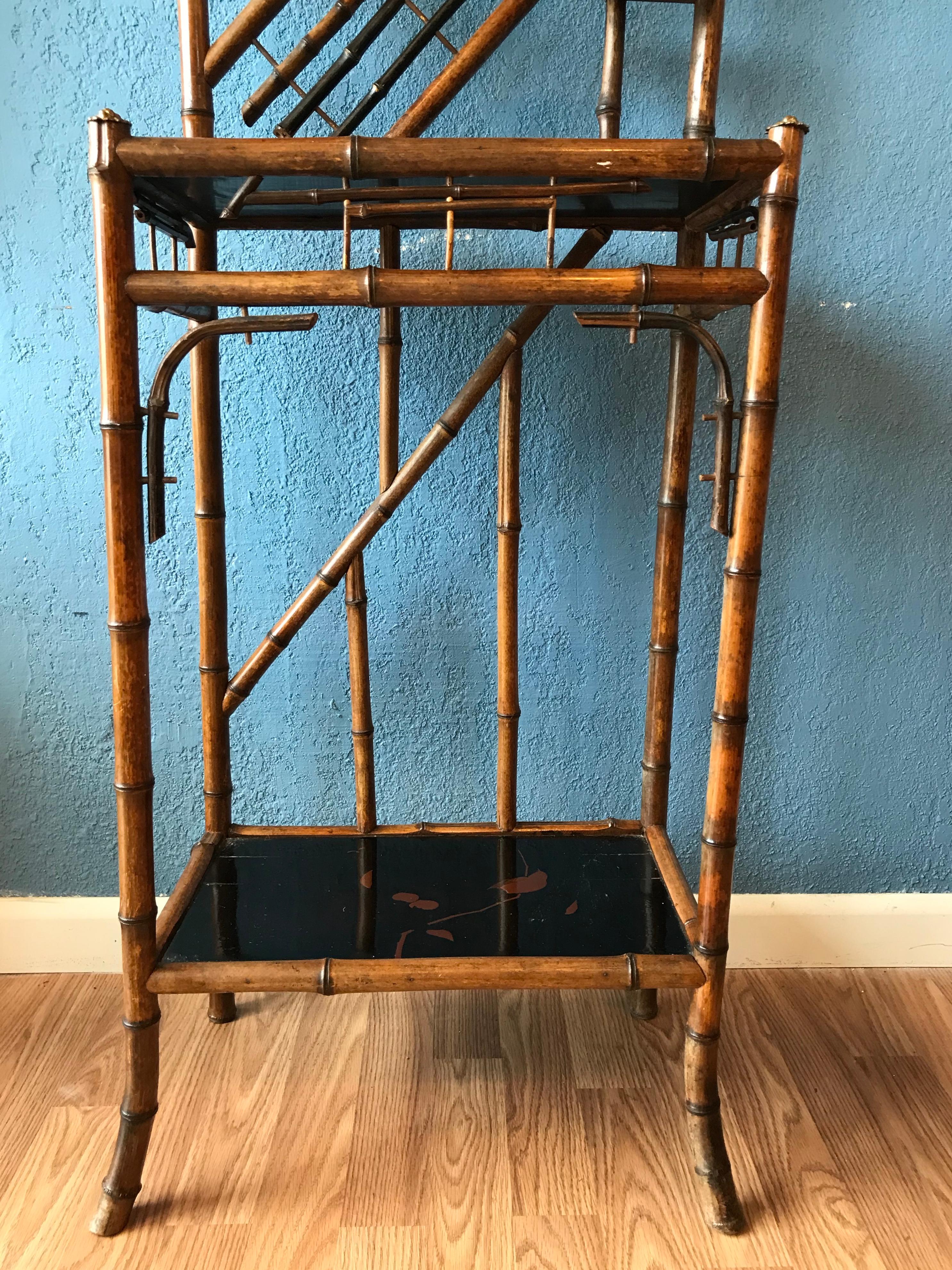 19th Century Bamboo Etagere In Good Condition In West Palm Beach, FL
