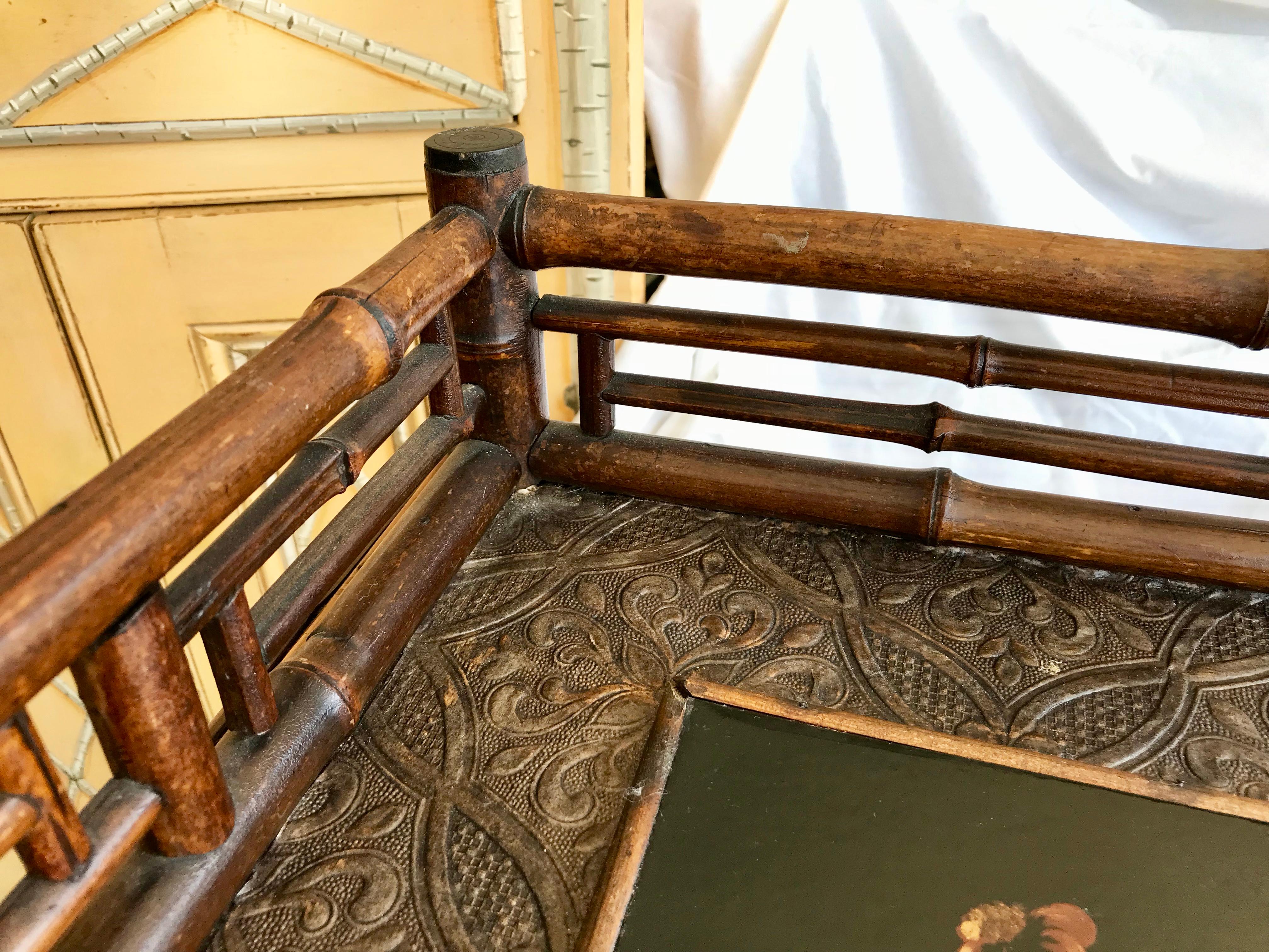 Étagère en bambou du XIXe siècle en vente 4