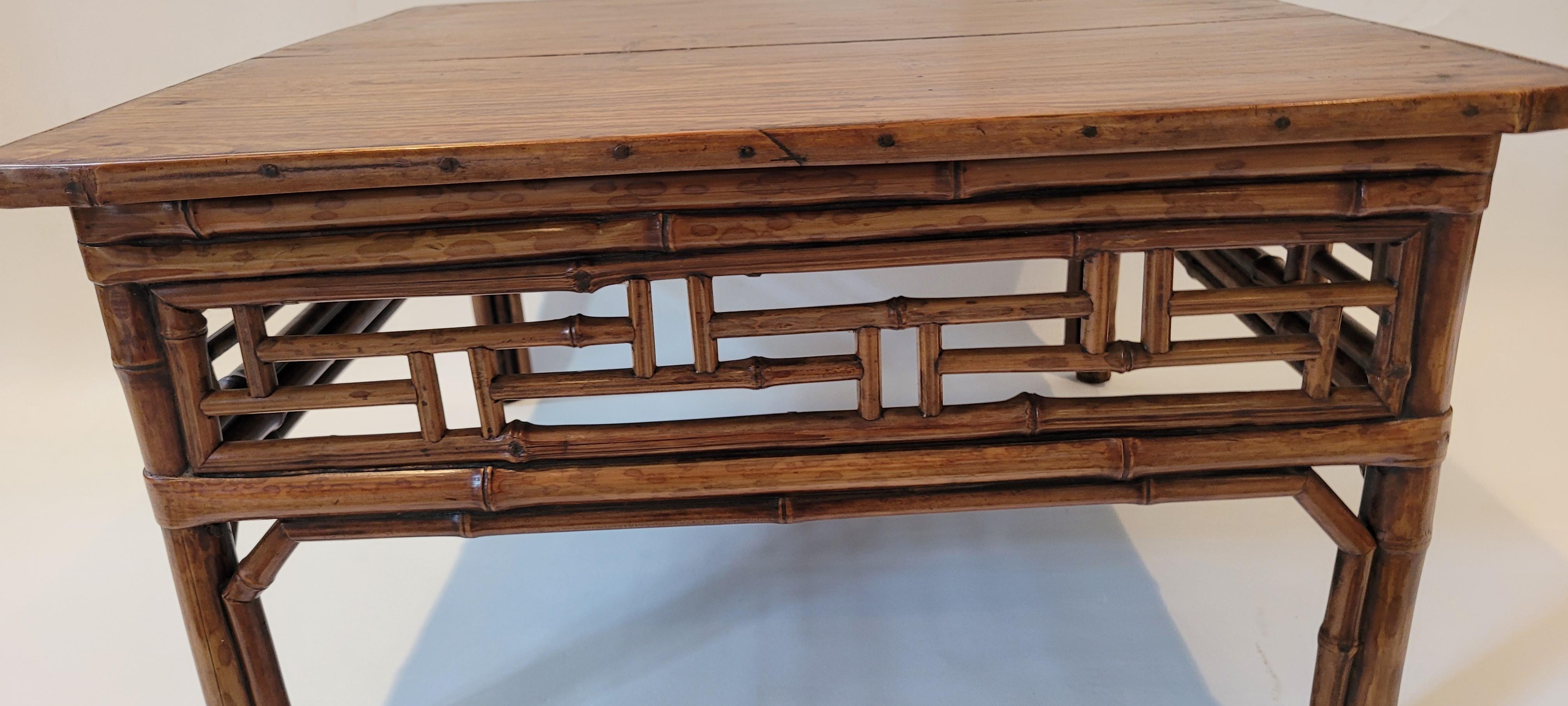 Hardwood 19th Century Bamboo Low Table For Sale