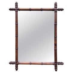 19th Century Bamboo Mirror