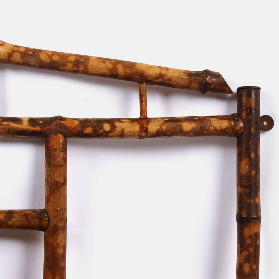 A lovely Victorian 19th century bamboo overmantel mirror from the Aesthetic Movement.