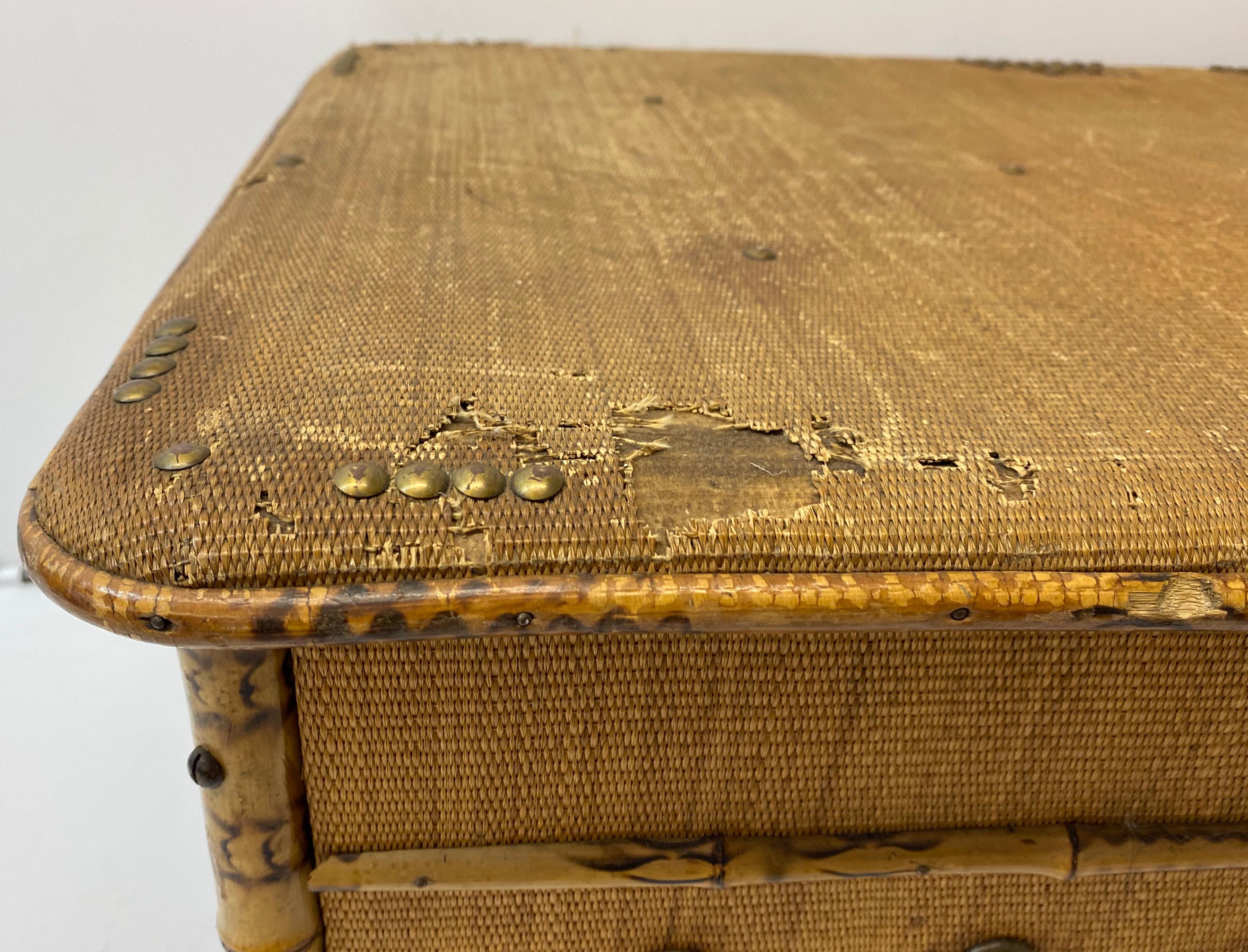 19th Century Bamboo & Rattan Blanket / Games Chest 5