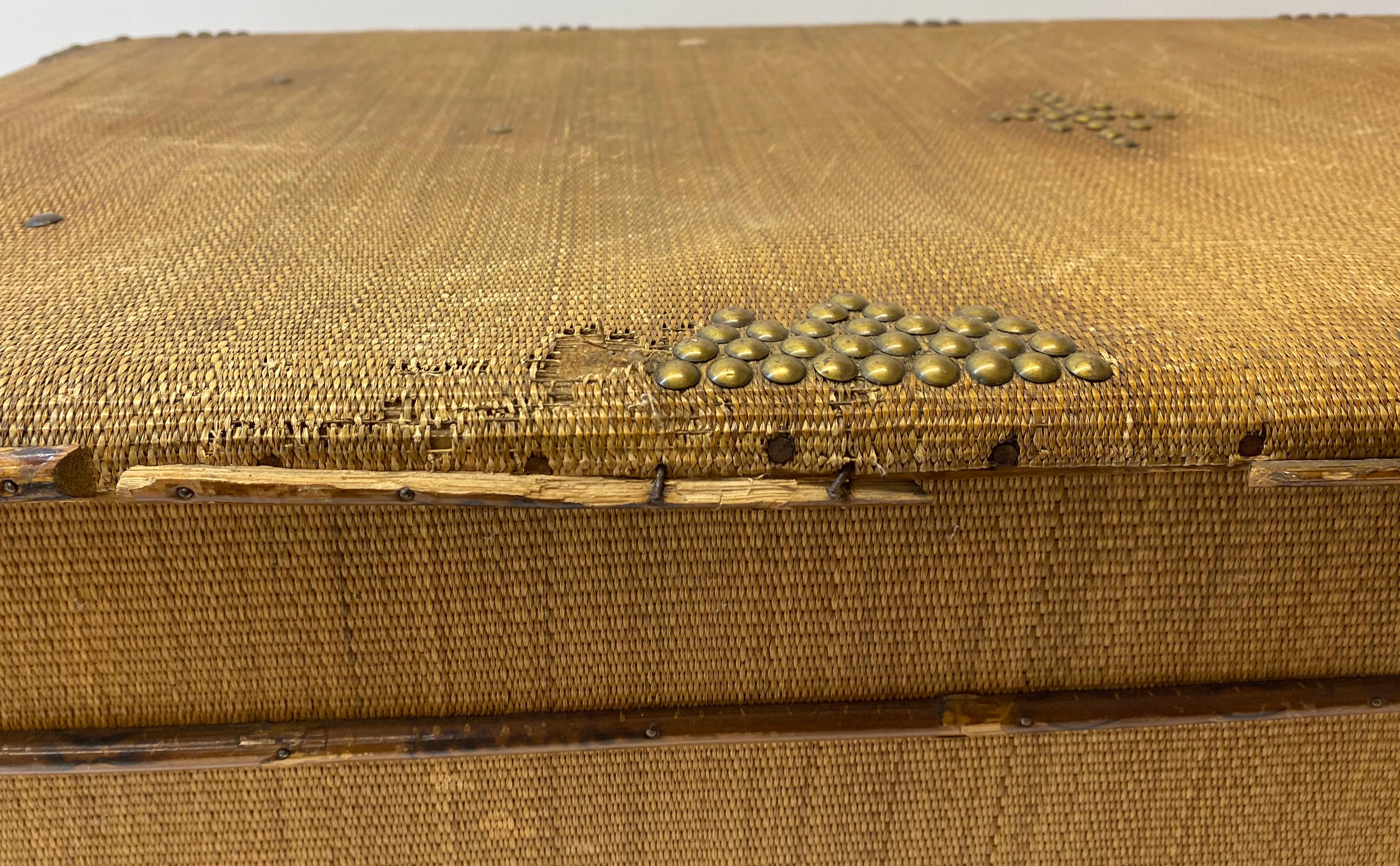 19th Century Bamboo & Rattan Blanket / Games Chest 12