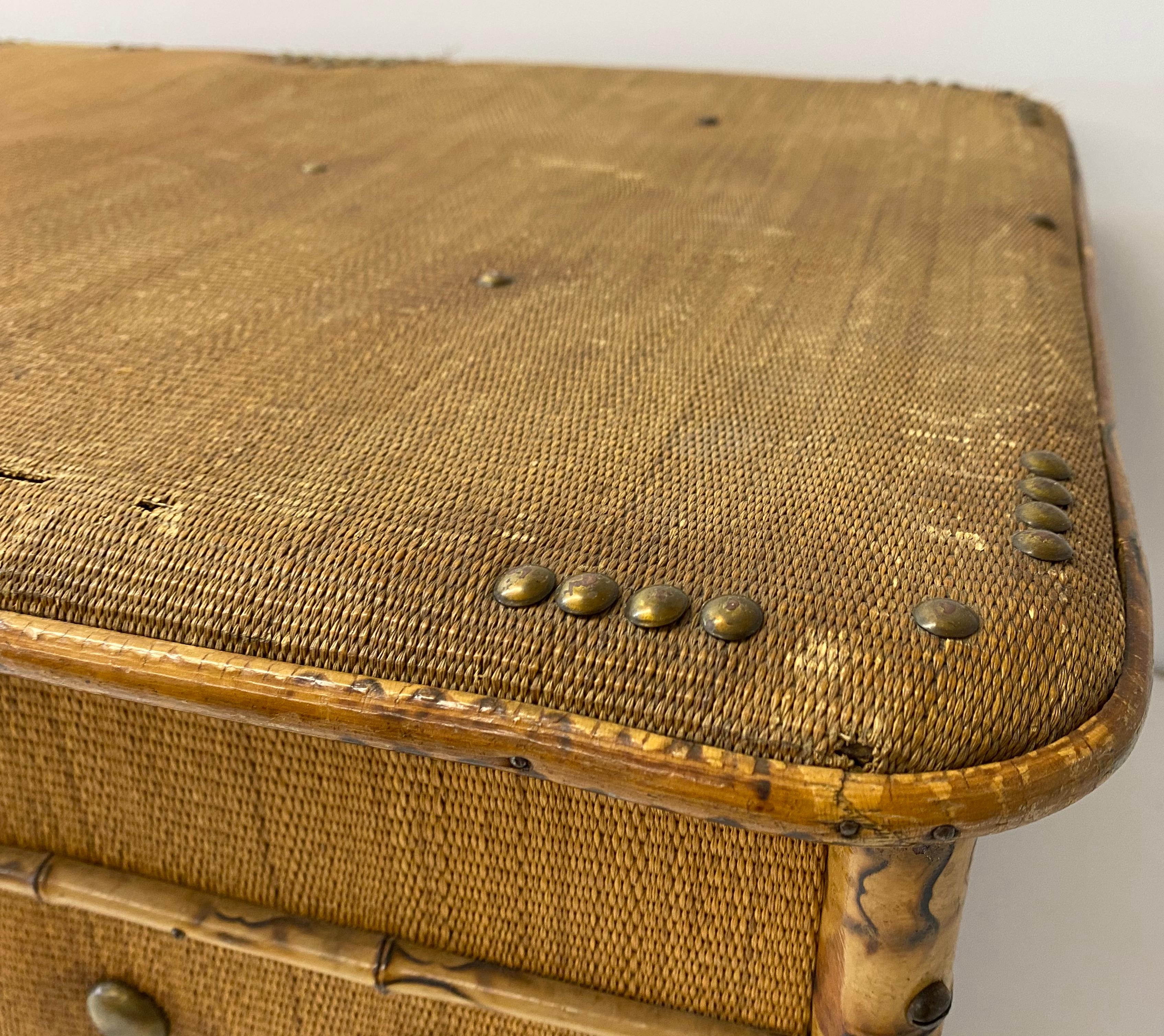 19th Century Bamboo & Rattan Blanket / Games Chest 2