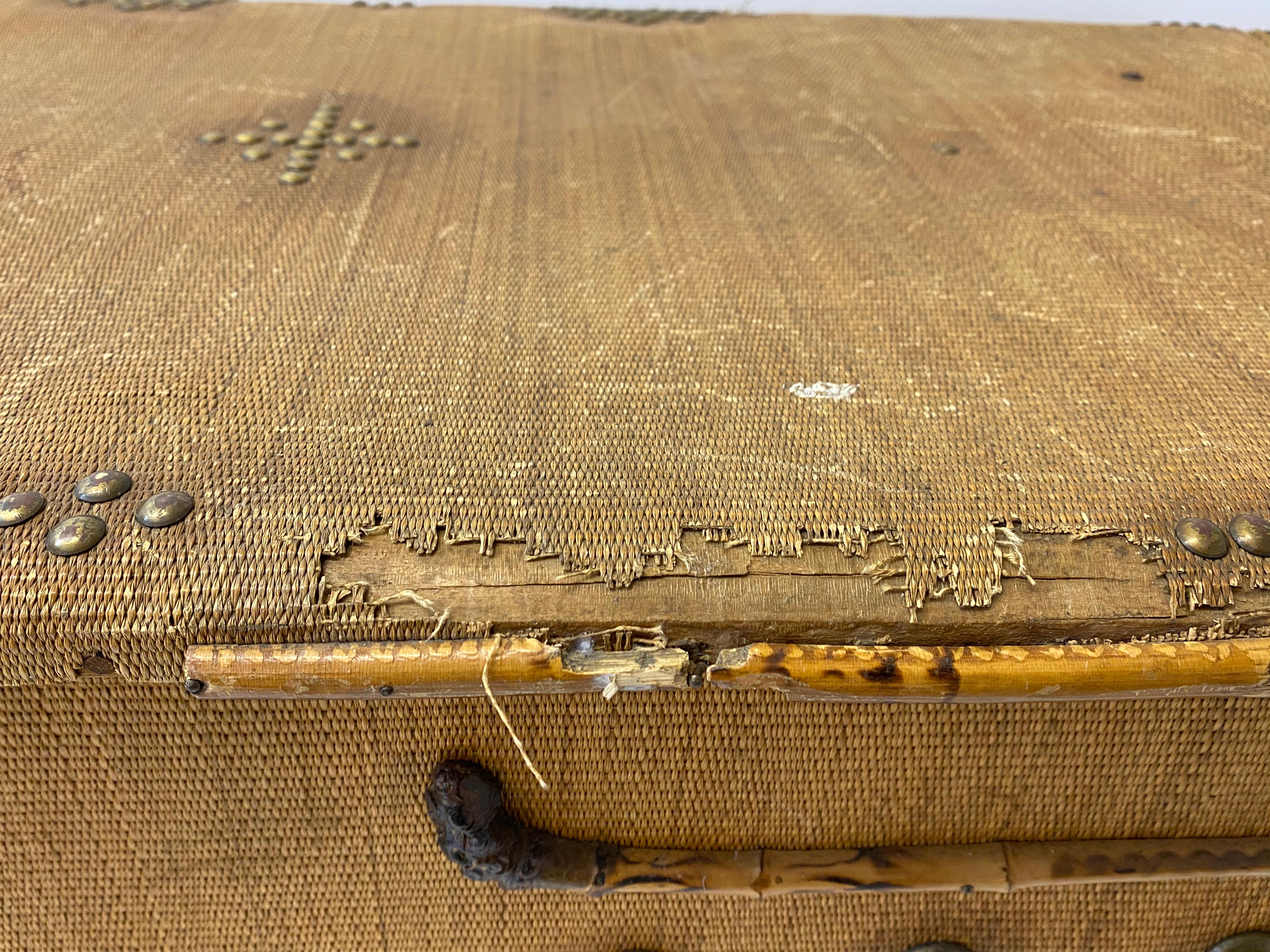 19th Century Bamboo & Rattan Blanket / Games Chest 4