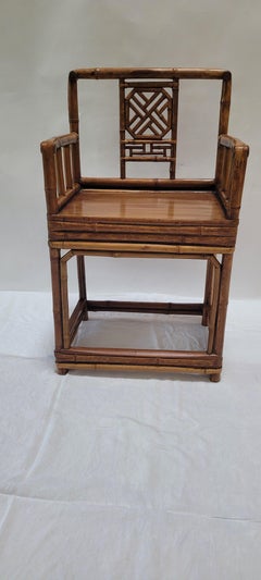 19th Century Bamboo "Rose" Chair