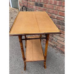 19th Century Bamboo Side Table, Faux Bamboo, Accent Furniture Piece