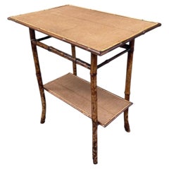 19th Century Bamboo Side Table, Faux Bamboo, Accent Furniture Piece