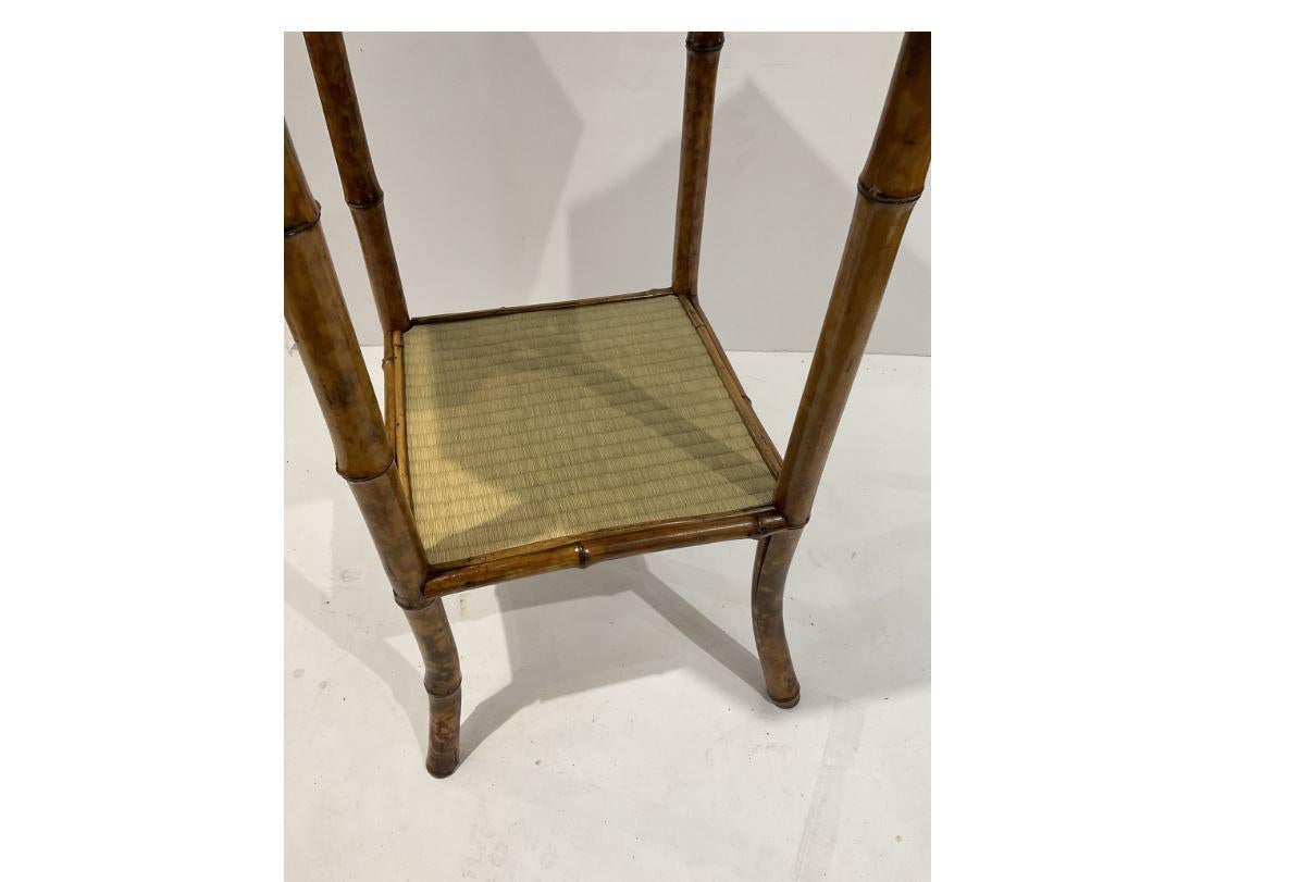 19th Century Bamboo Side Table In Good Condition For Sale In Nashville, TN