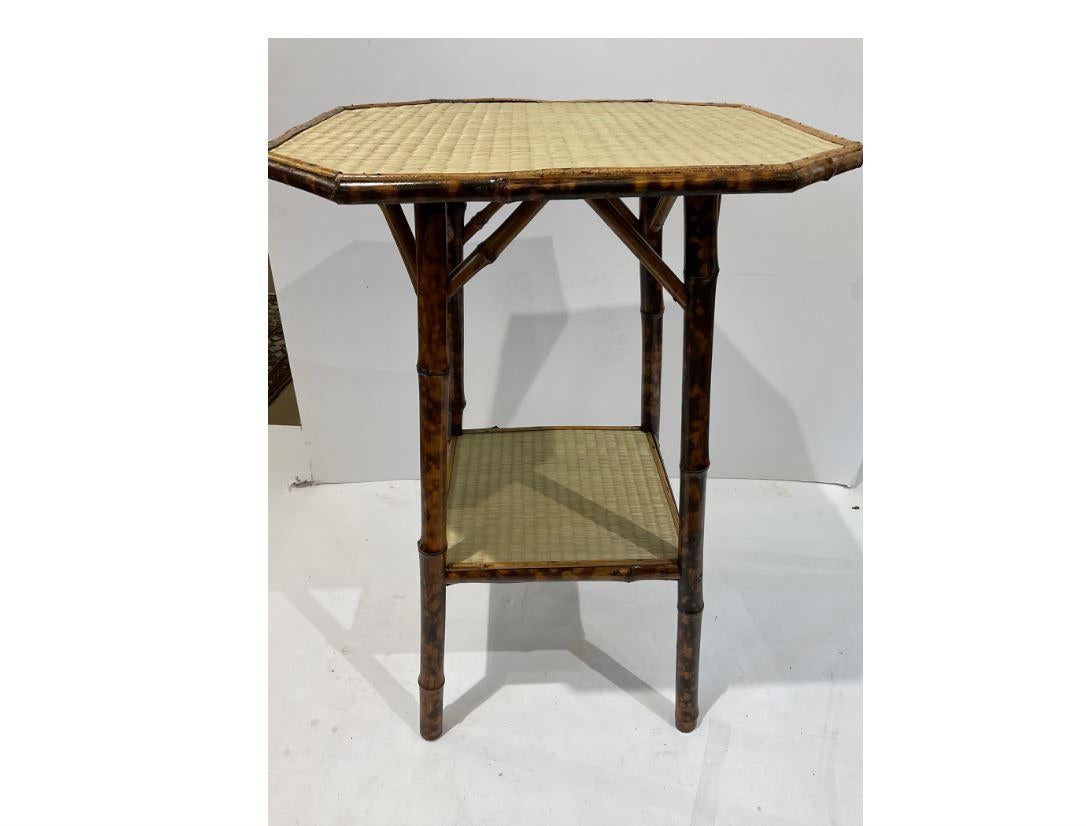 19th Century Bamboo Side Table b5 In Good Condition For Sale In Nashville, TN