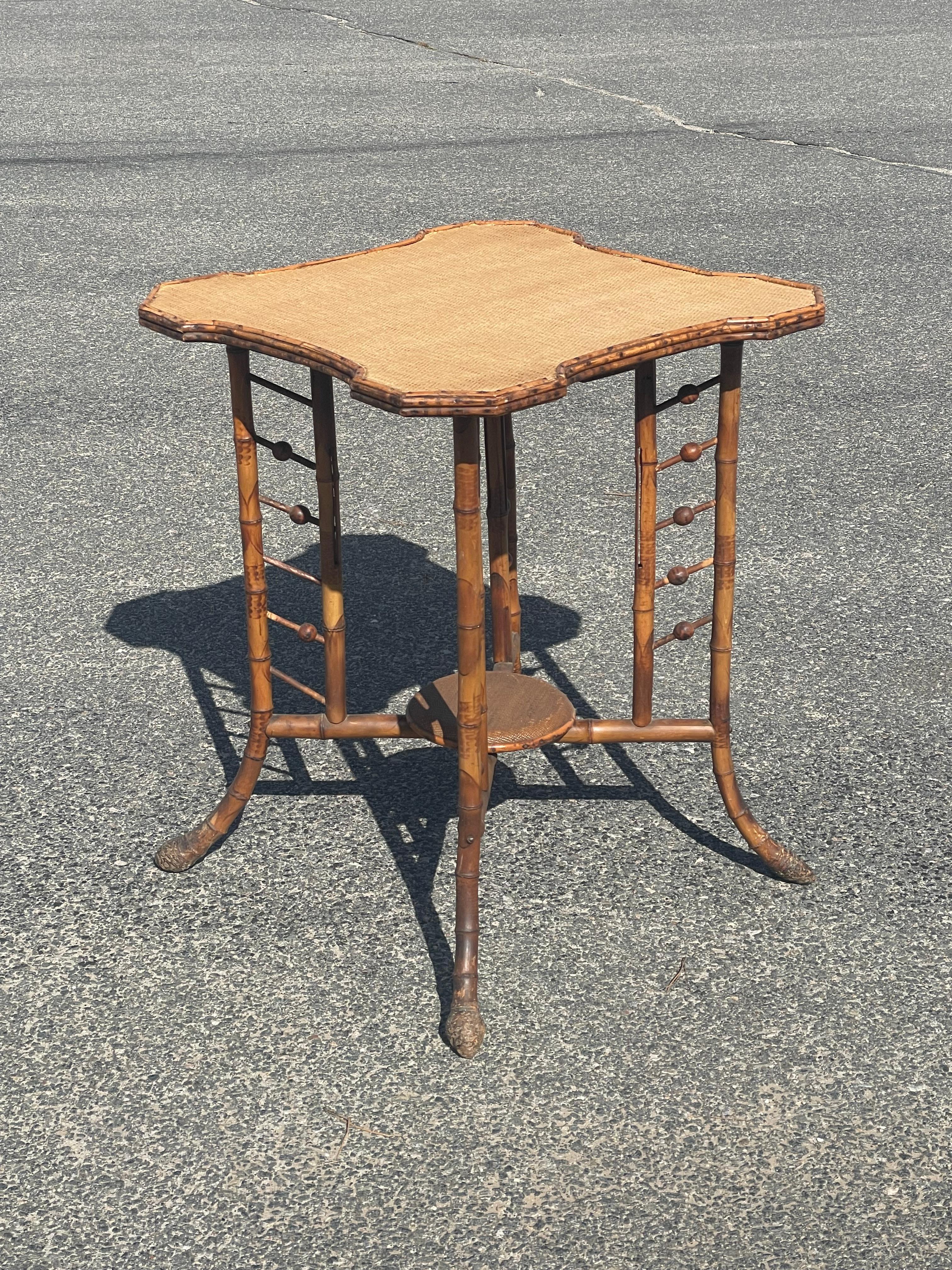 Hand-Crafted 19th Century Bamboo Side Table