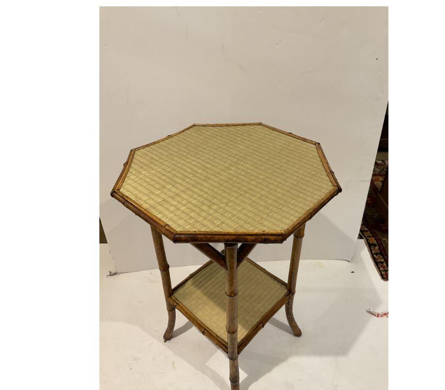 19th Century Bamboo Side Table For Sale 1