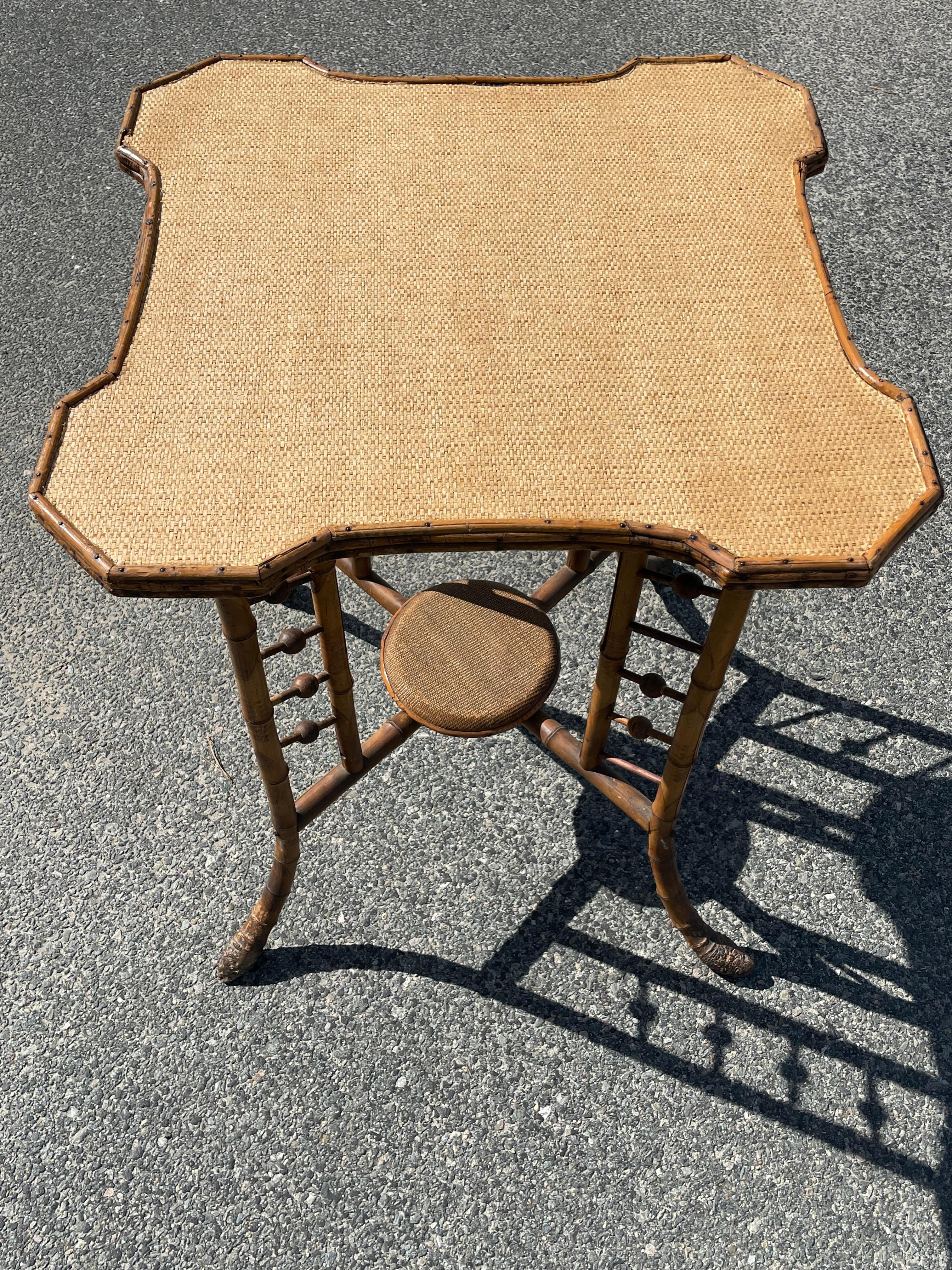 19th Century Bamboo Side Table For Sale 1