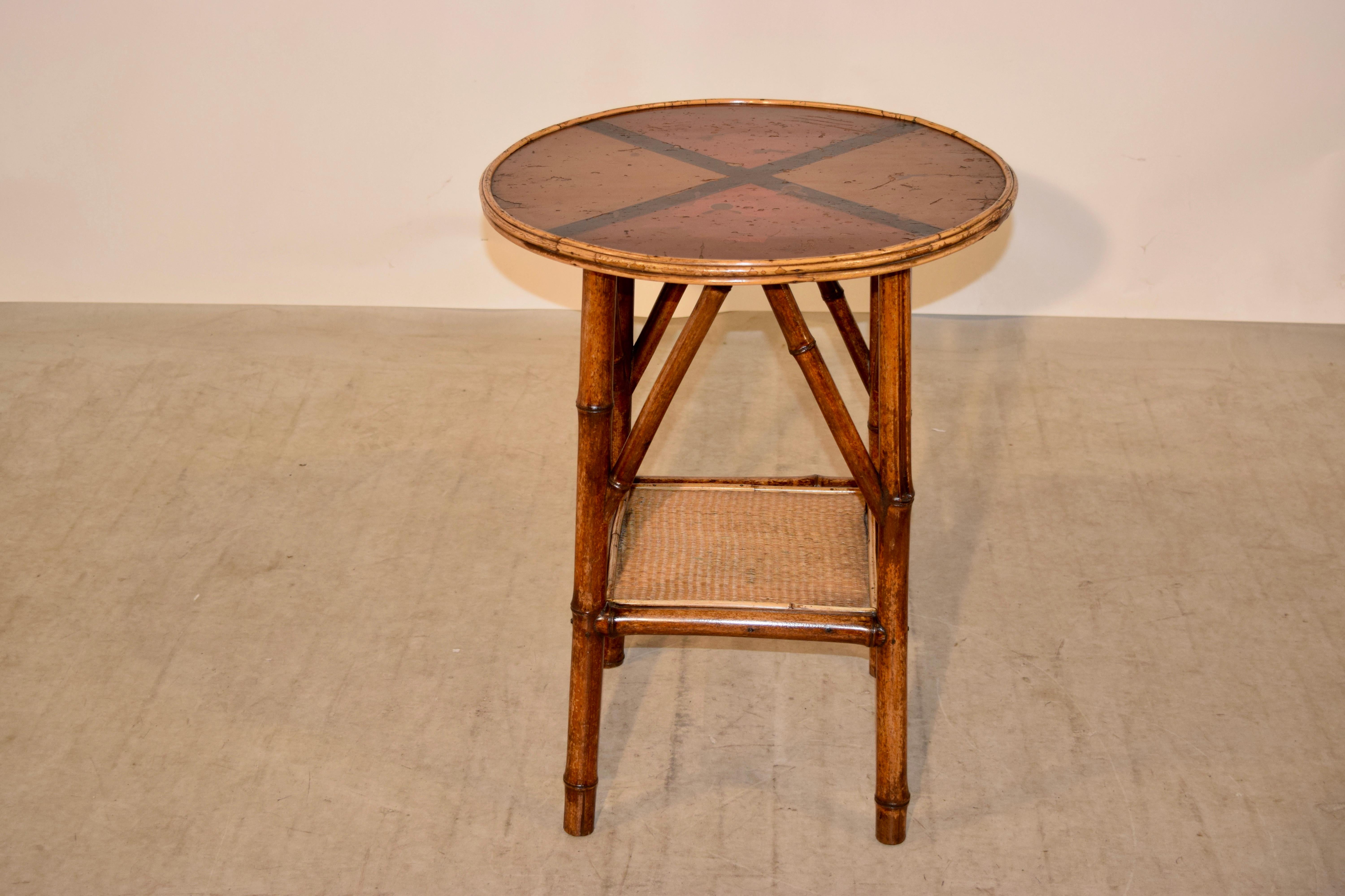 19th Century Bamboo Side Table In Good Condition In High Point, NC