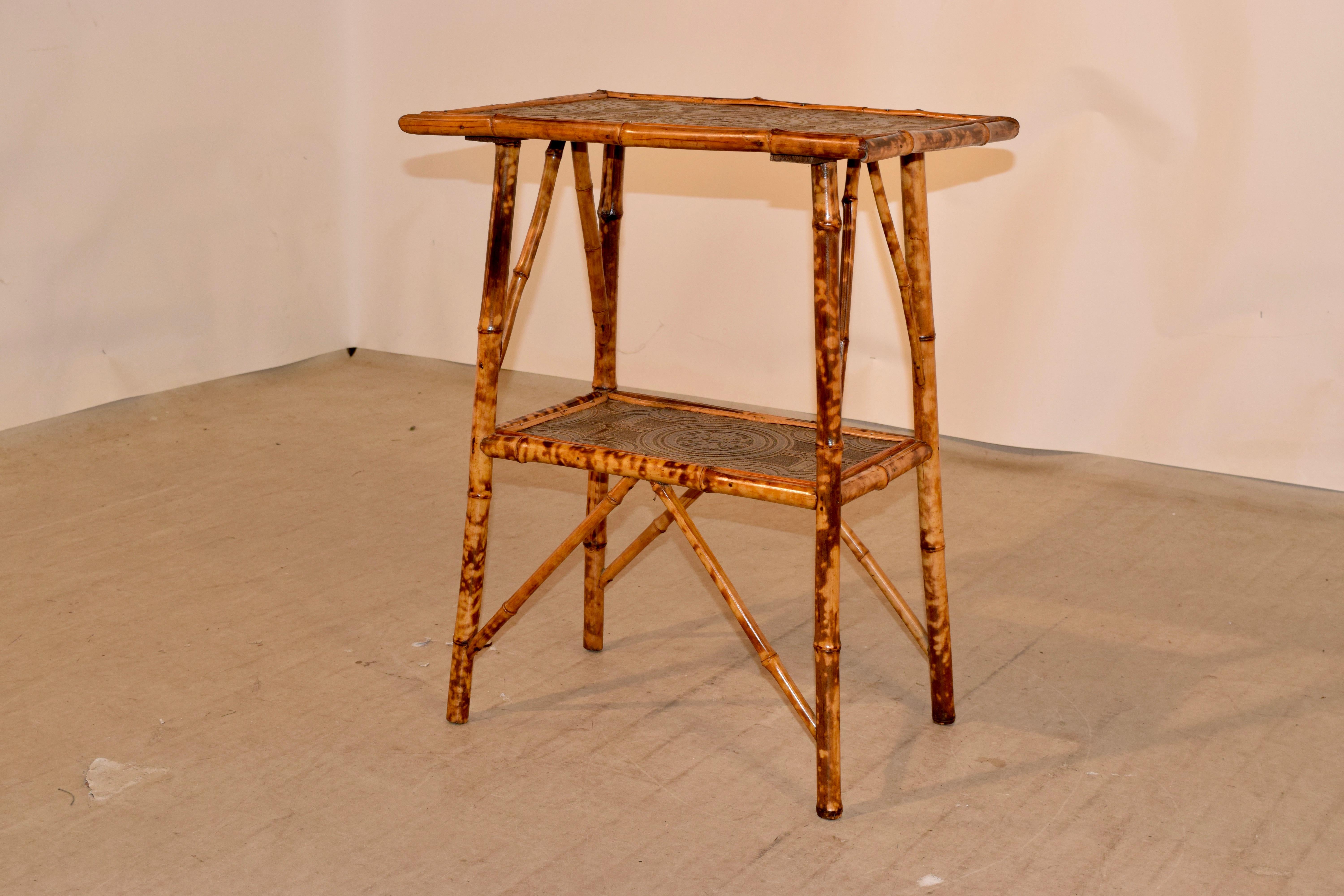 bamboo wood side table