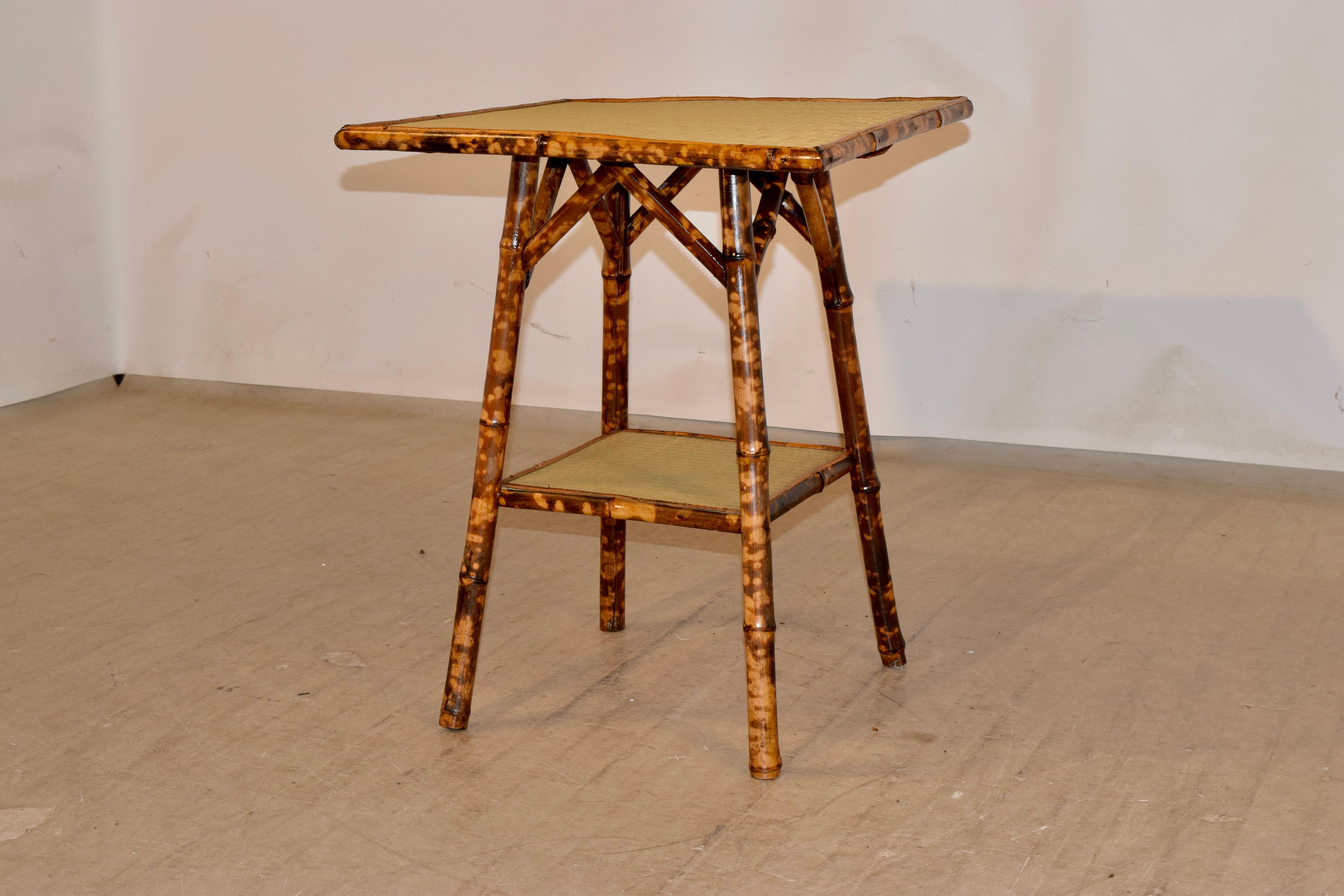 19th Century Bamboo Side Table In Good Condition In High Point, NC