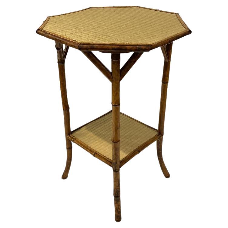 19th Century Bamboo Side Table For Sale