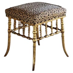 19th Century Bamboo Style Wood Bench