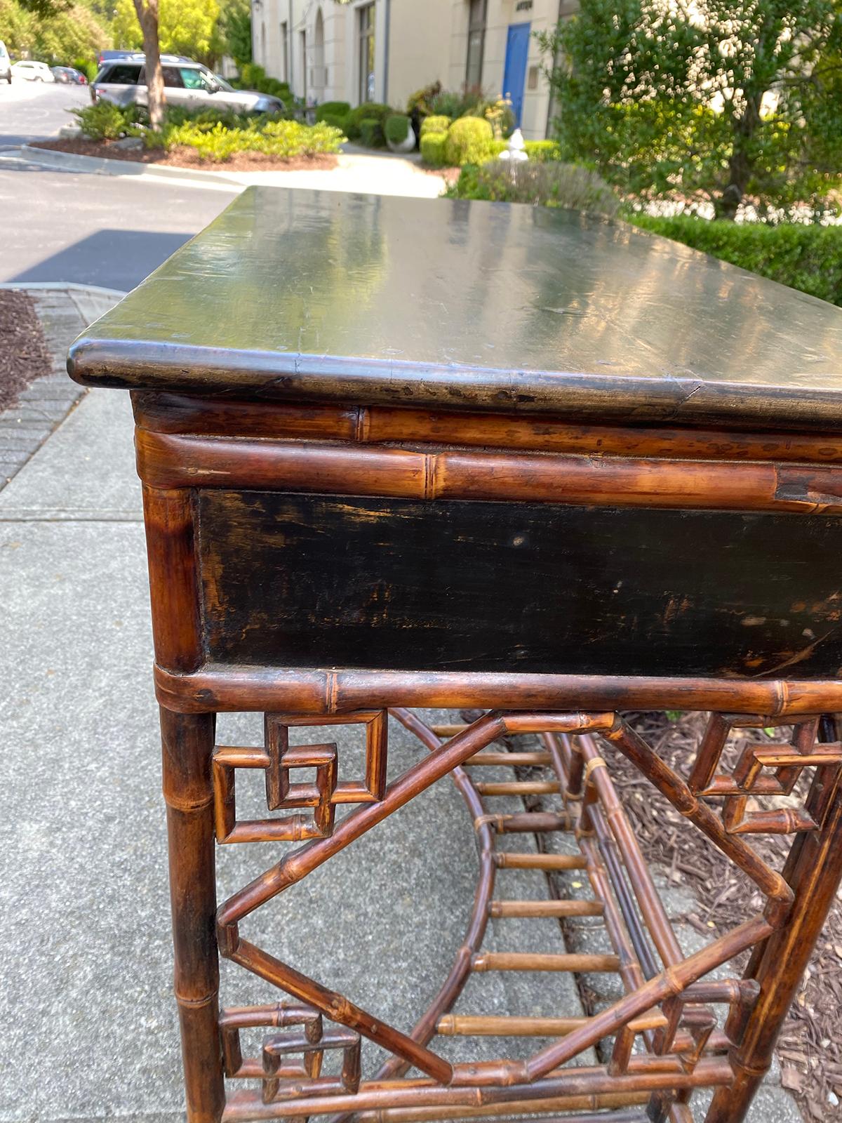 19th Century Bamboo Writing Desk / Table For Sale 6