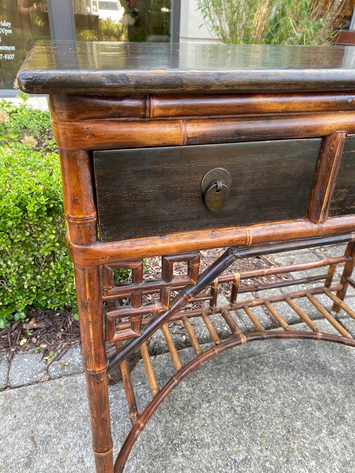 19th Century Bamboo Writing Desk / Table For Sale 2