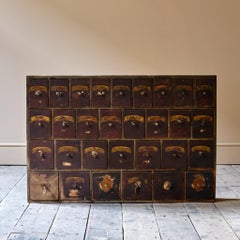 19th Century Bank of Apothecary Drawers