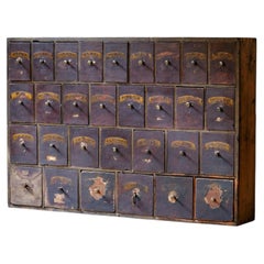 19th Century Bank of Apothecary Drawers