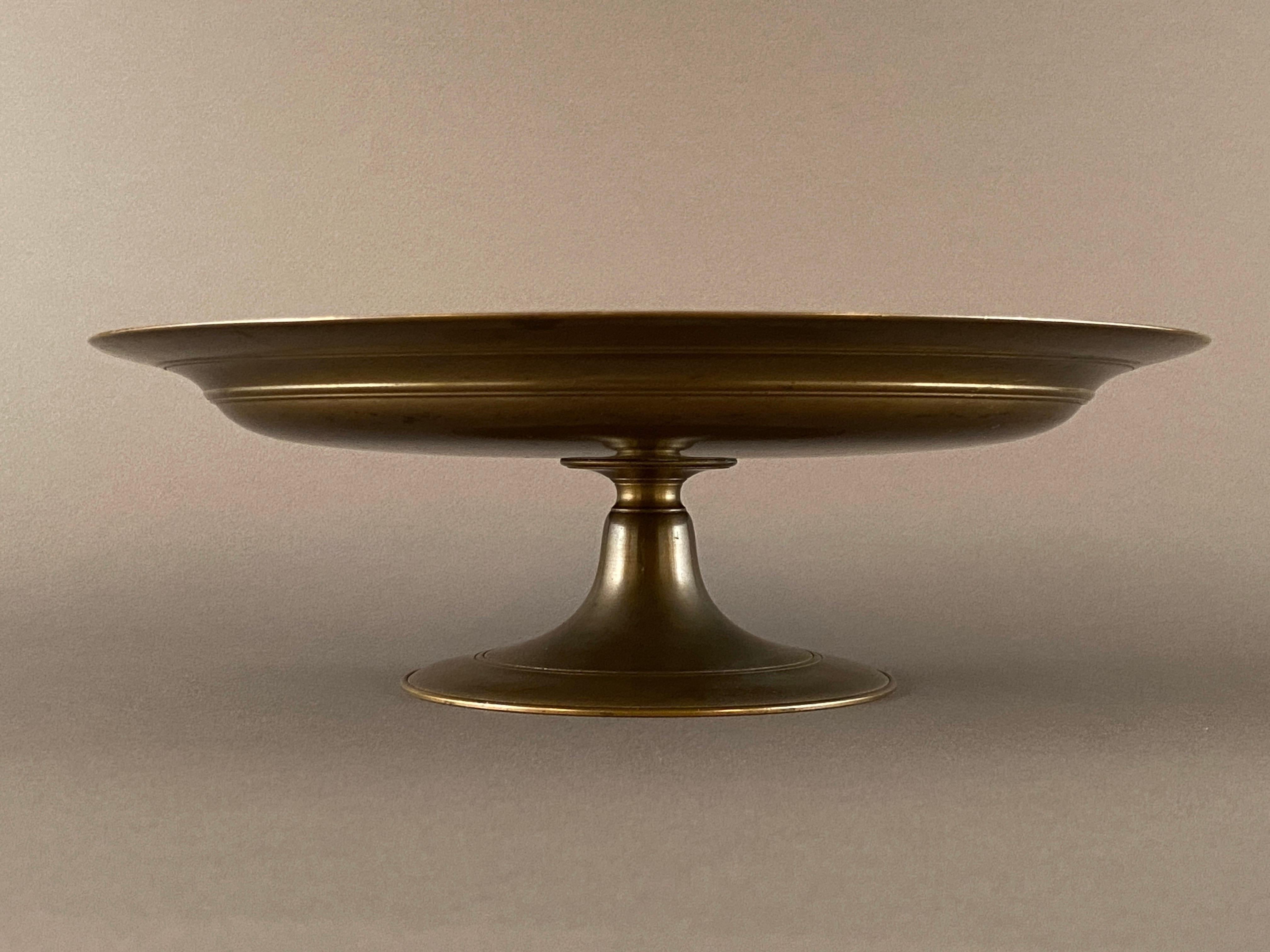 French 19th Century Tazza Cup in Gilt and Patinated Bronze by Levillain and Barbedienne