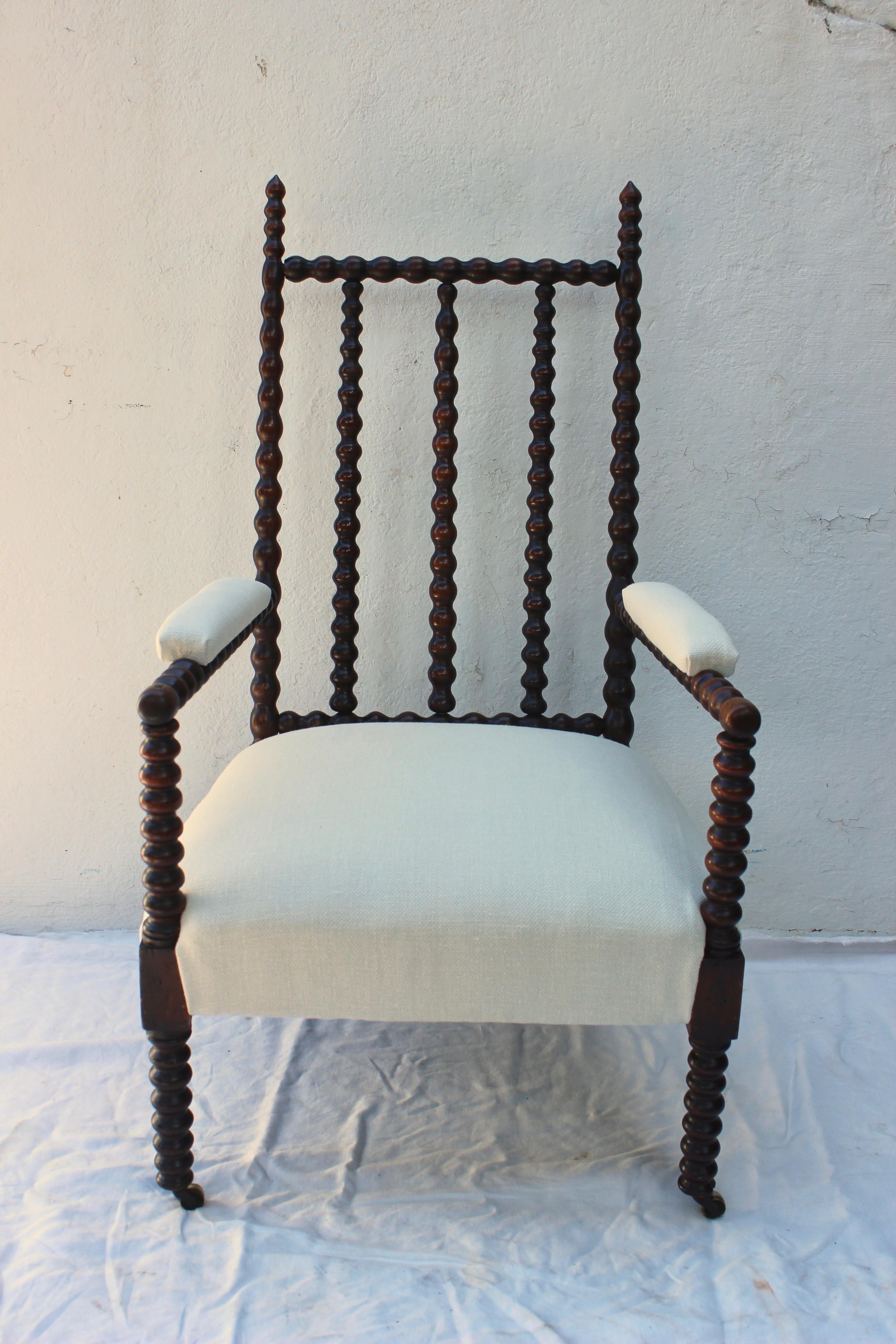 19th Century Barley Twist Armchair In Good Condition In East Hampton, NY