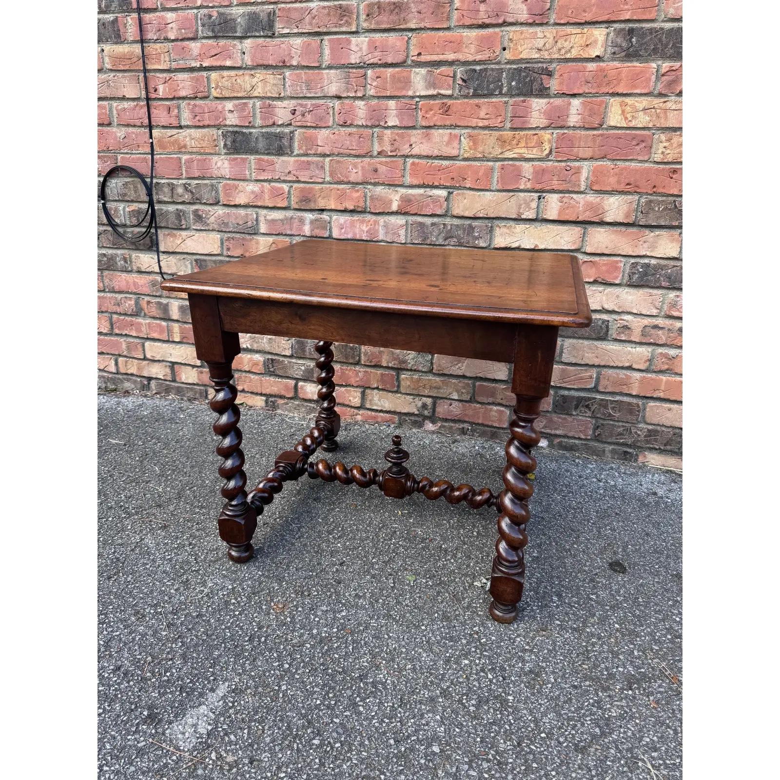 French 19th Century Barley Twist Side Table For Sale